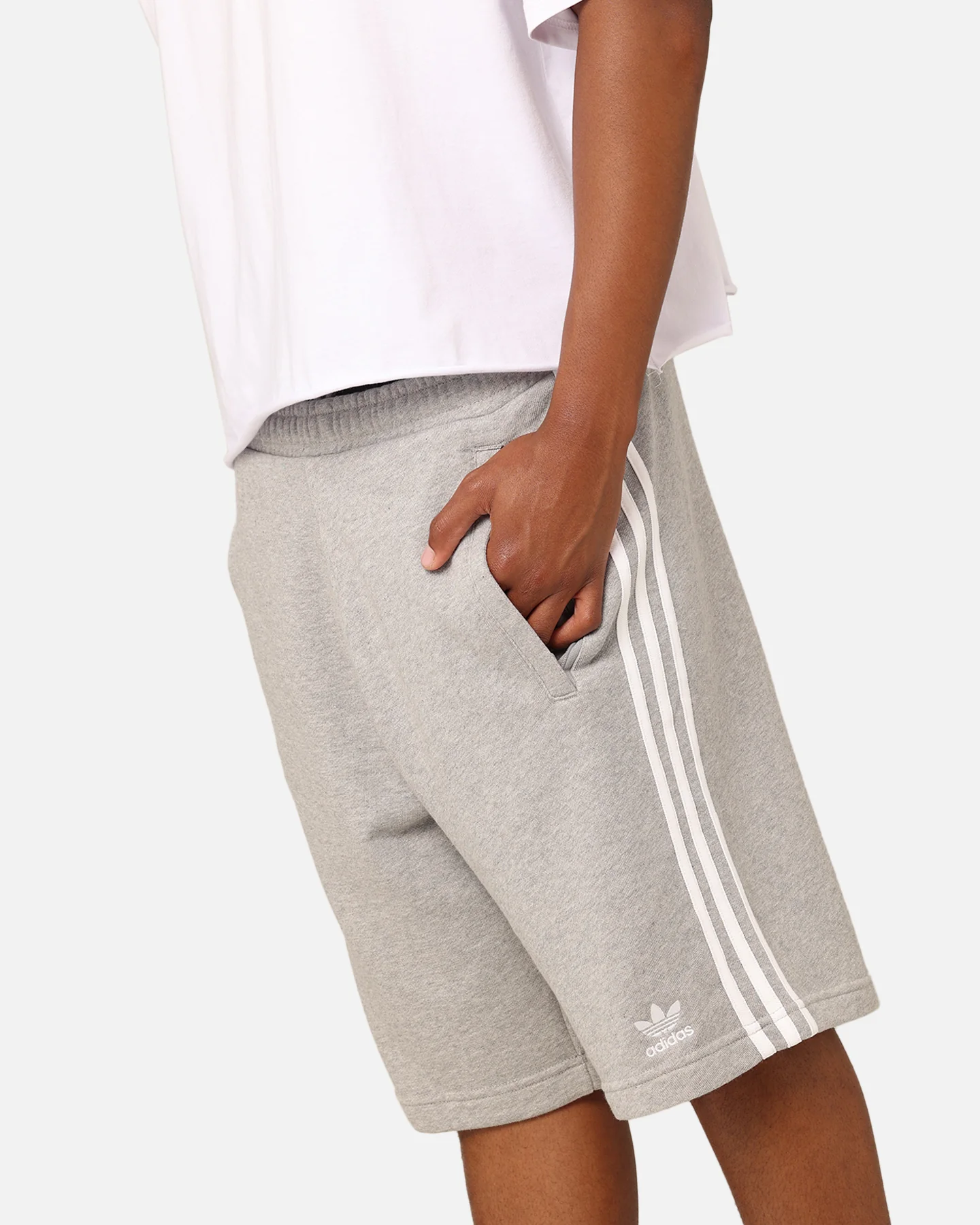 Adidas Adicolour Classics 3-Stripe Sweat Shorts Mint Grey - Image 4