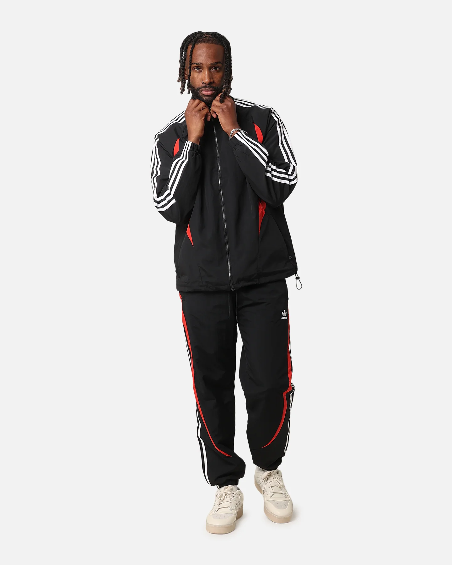 Adidas Archive Pants Black/Better Scarlet - Image 2