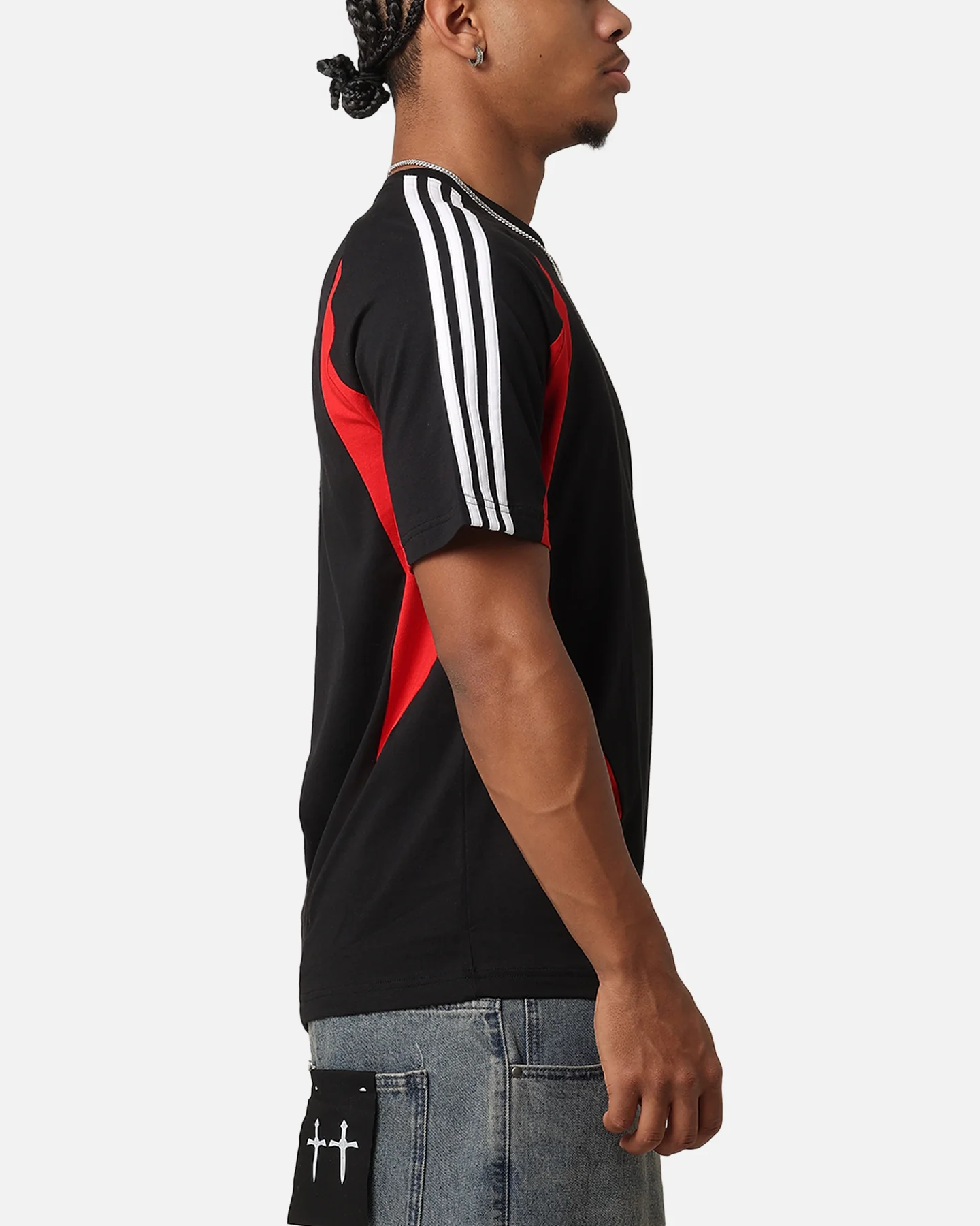 Adidas Archive T-Shirt Black/Better Scarlet - Image 4