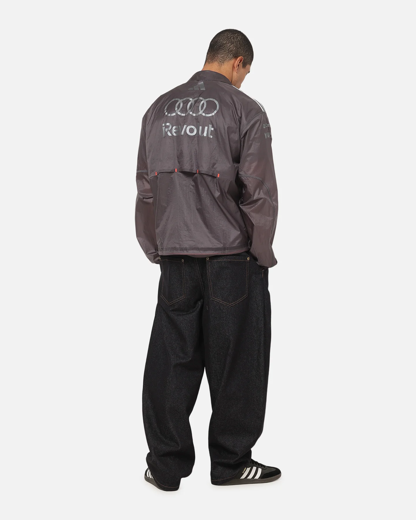 Adidas Audi Revolut F1 Team Driver Paddock Jacket Grey - Image 4