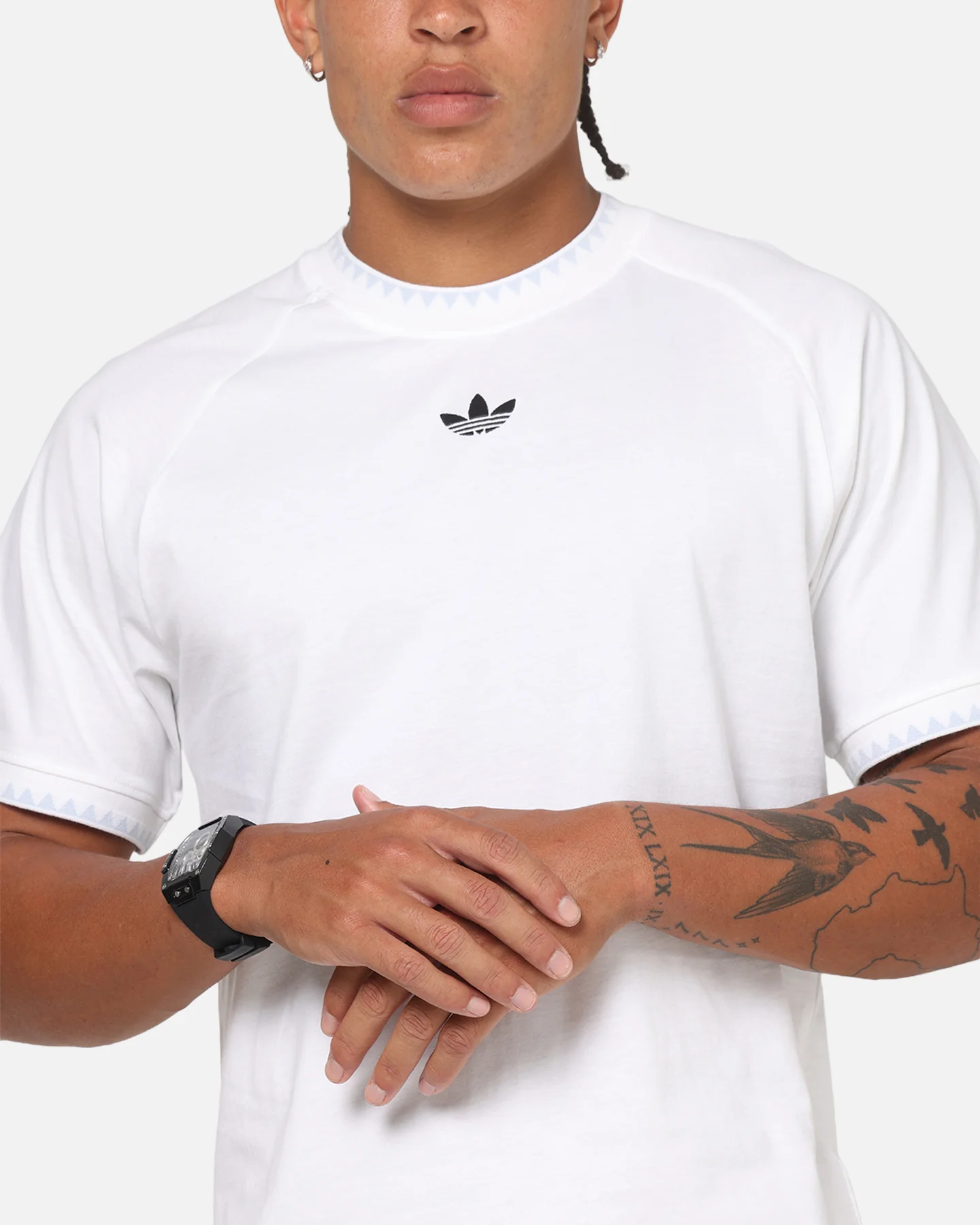 Adidas Chest Stripes Engineered T-Shirt White - Image 6