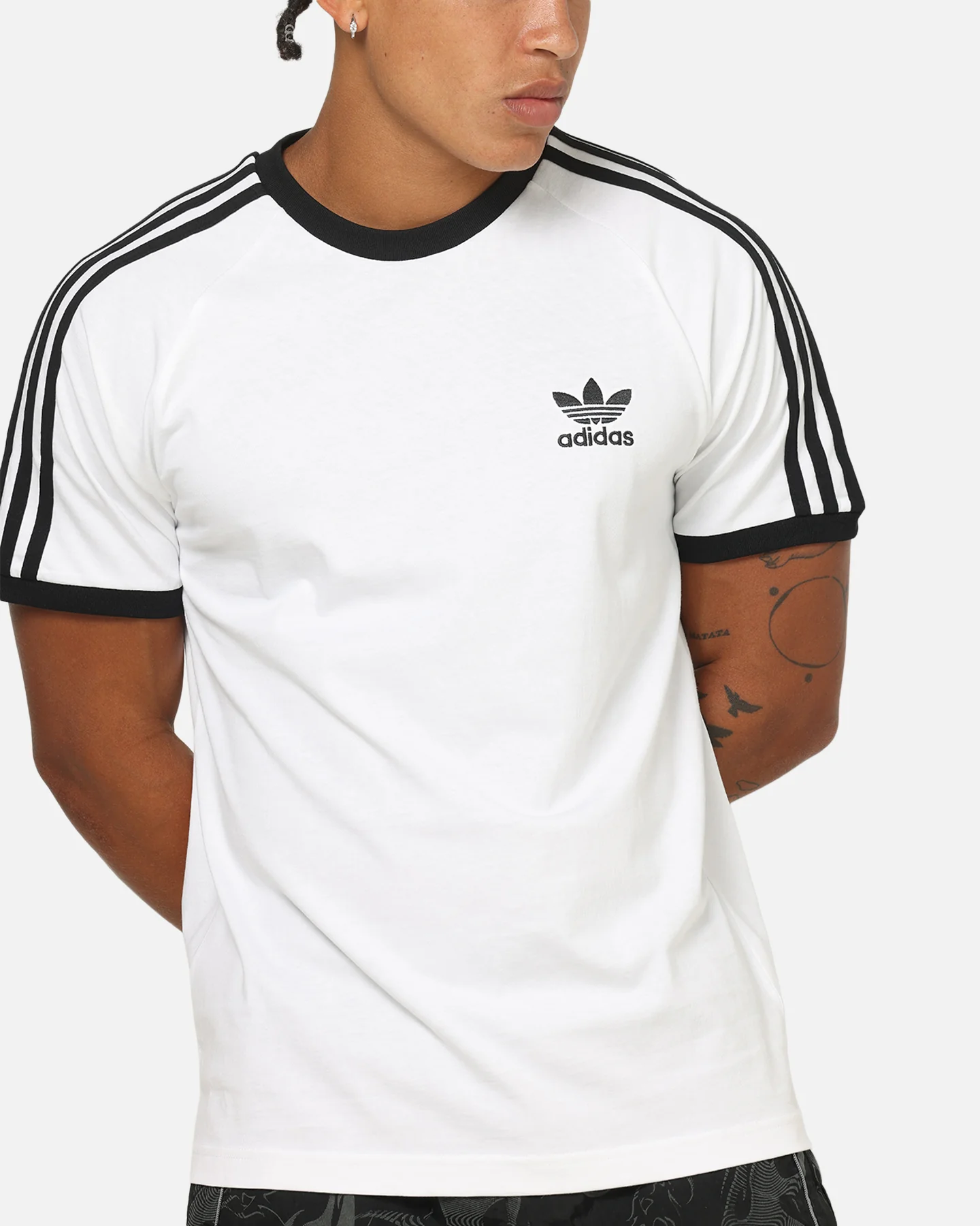 Adidas Classics 3-Stripes T-Shirt White - Image 6