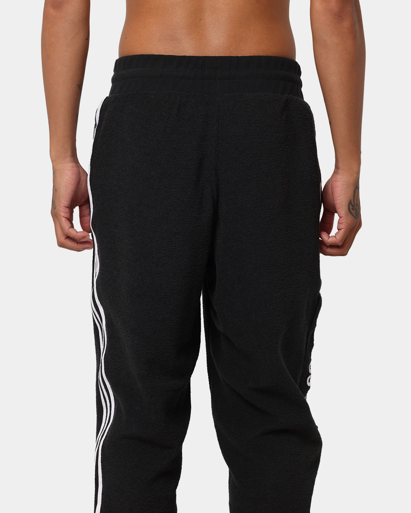 Adidas Comfort 3 Stripe Track Pants Black/White - Image 8