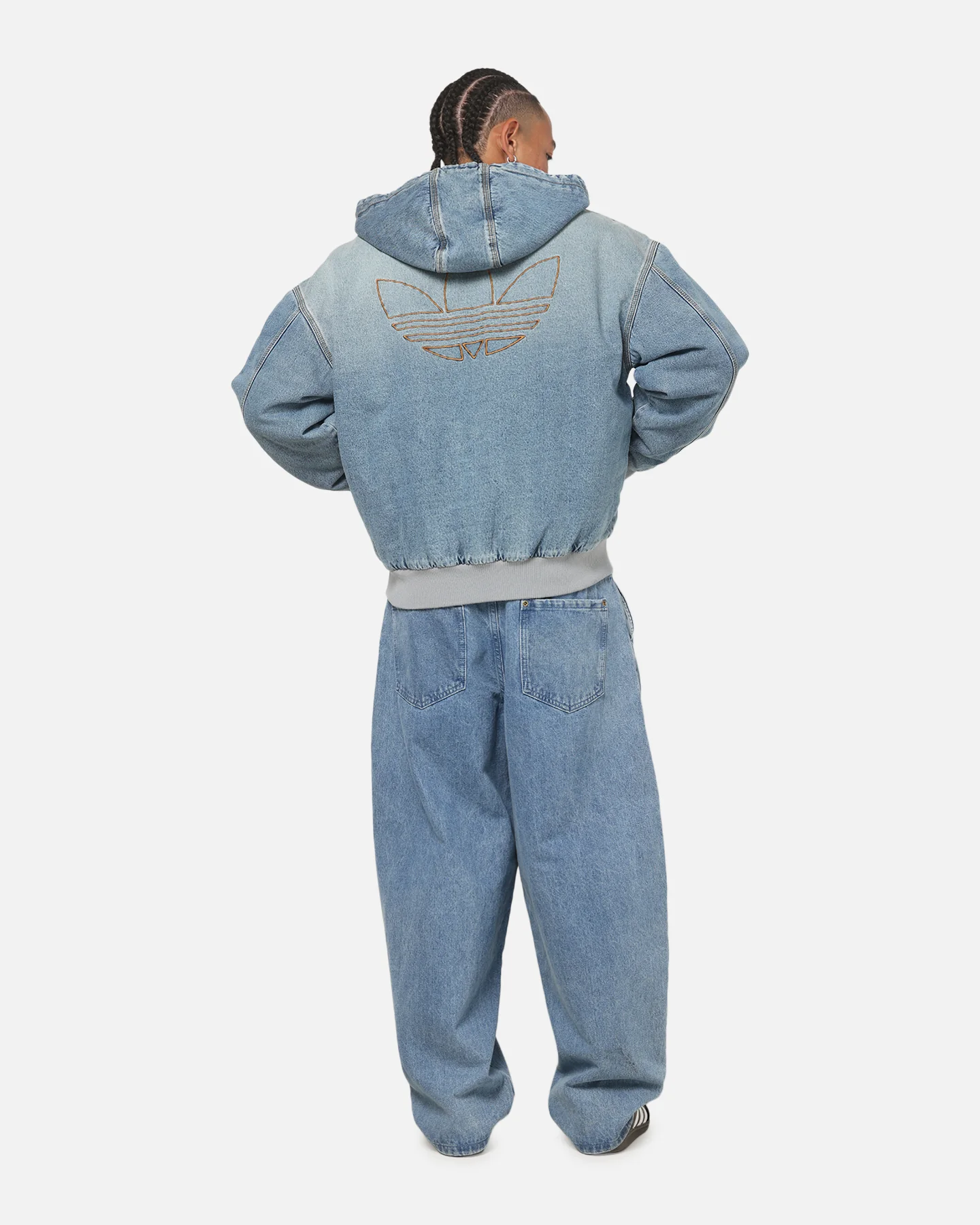 Adidas Denim Padded Jacket Indigo Denim - Image 4