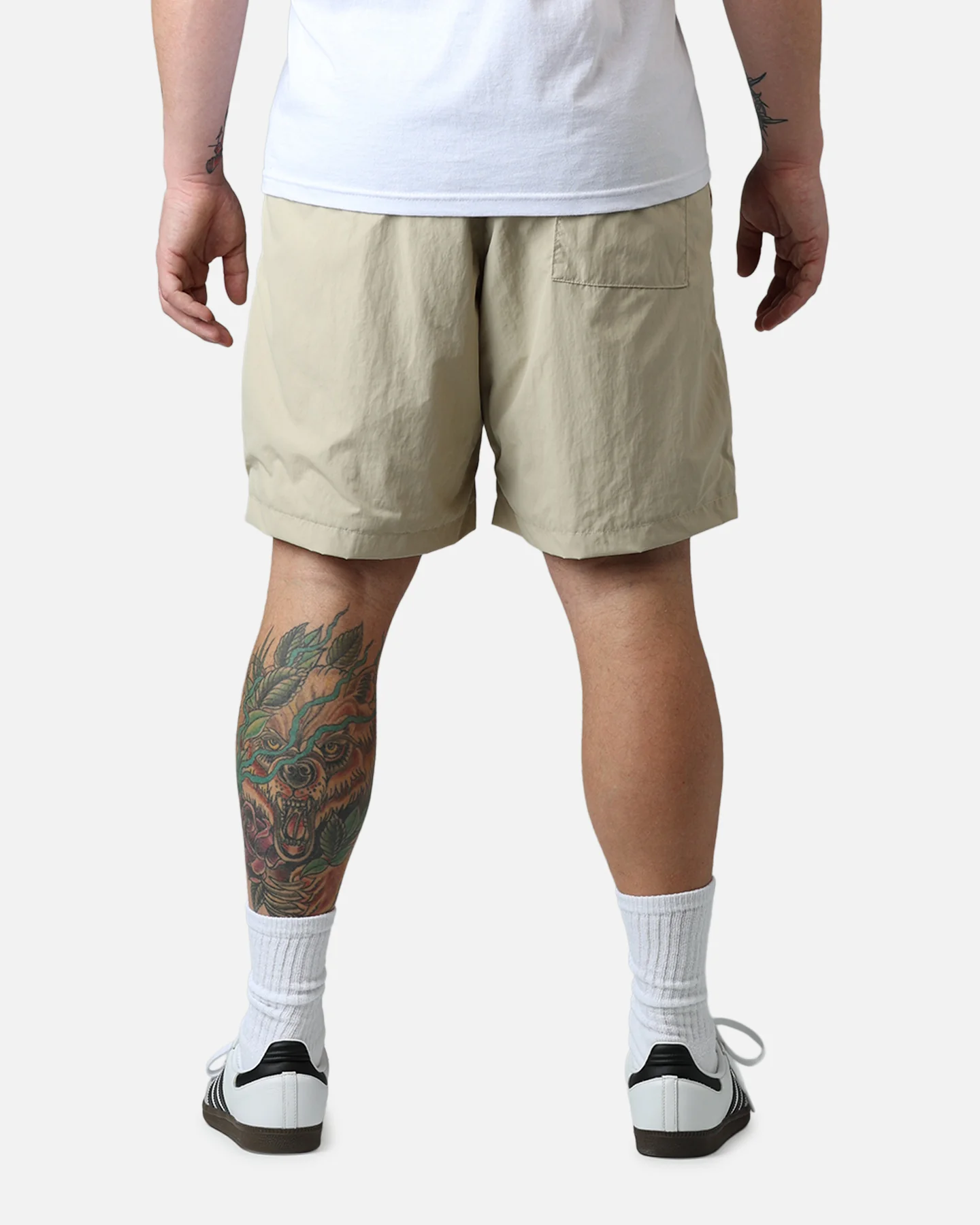 Adidas Essential Woven Shorts Khaki - Image 5
