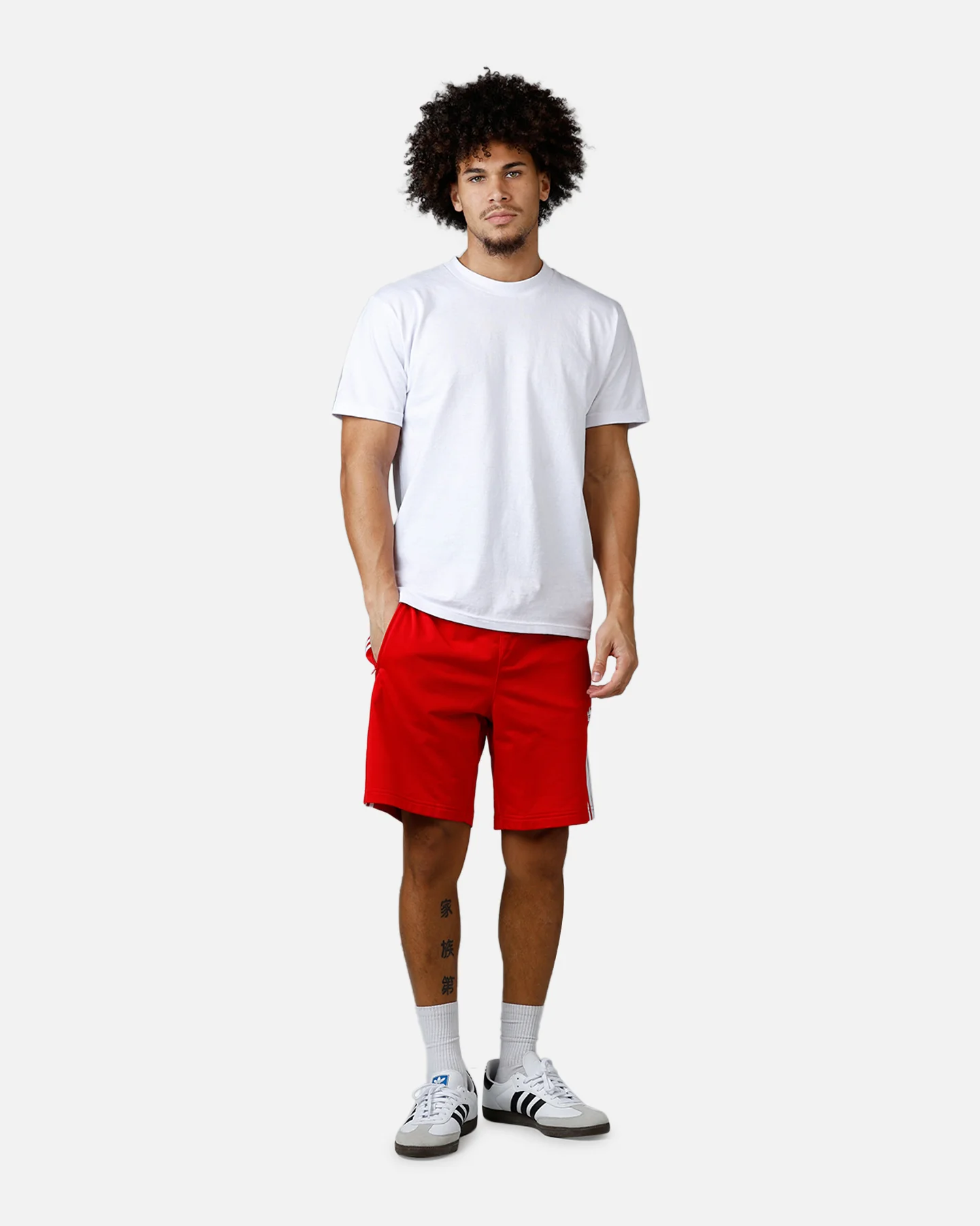 Adidas Firebird Shorts Red/White - Image 2