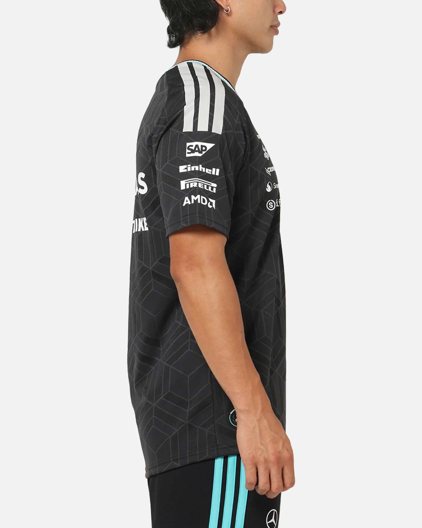 Adidas Mercedes-AMG Petronas Formula 1 Team Driver Authentic Jersey Black - Image 5