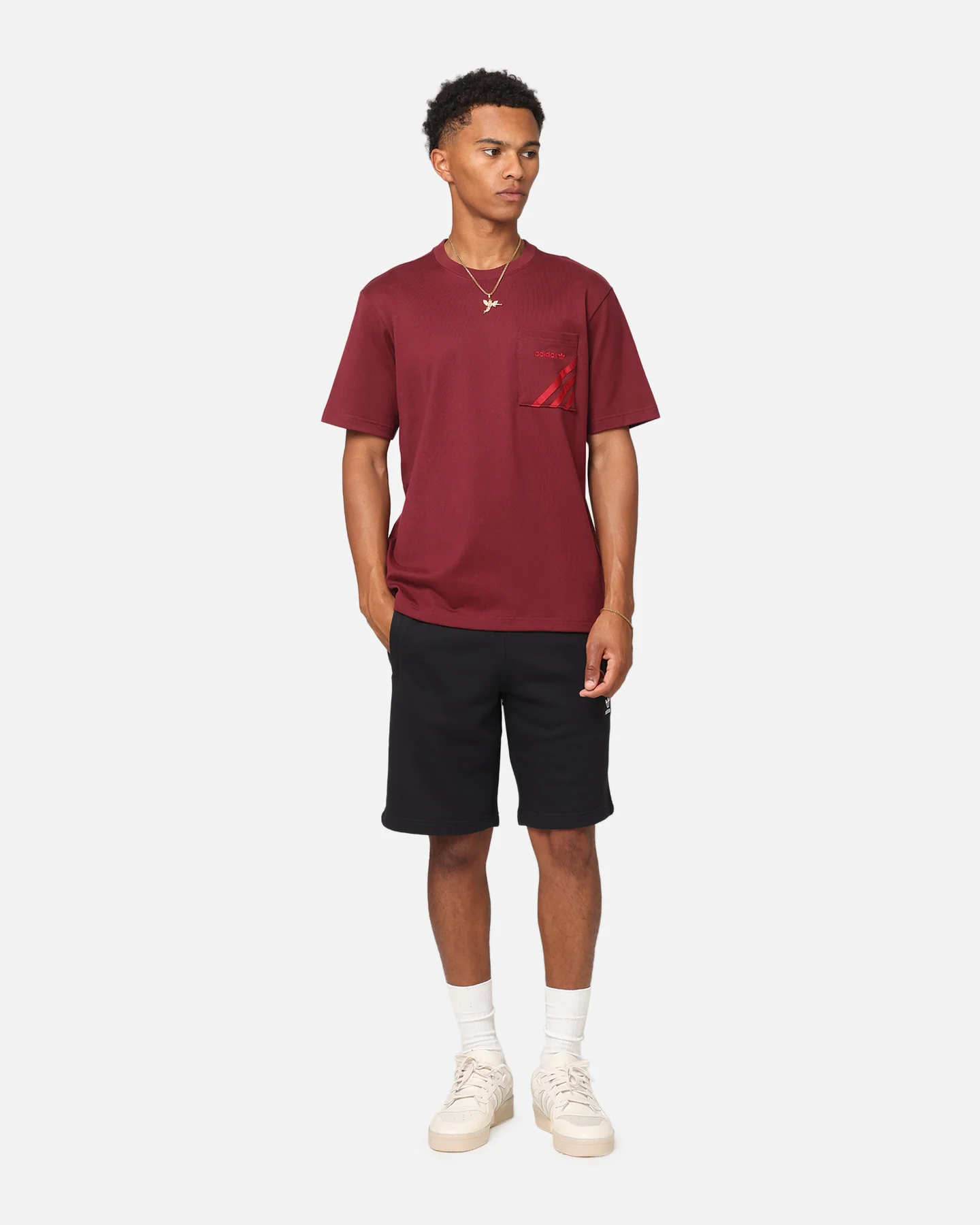 Adidas Pocket T-Shirt Shadow Red - Image 2