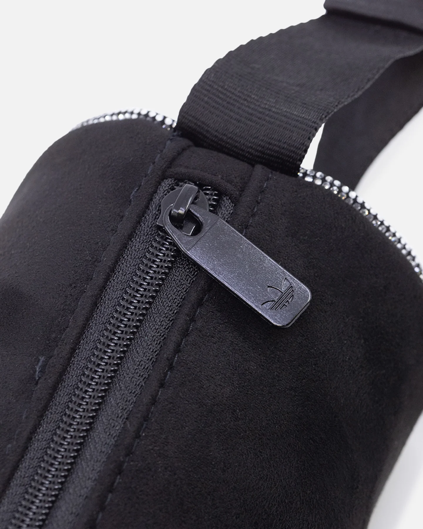 Adidas Rhinestones Fake Suede Mini Duffel Bag Black - Image 6