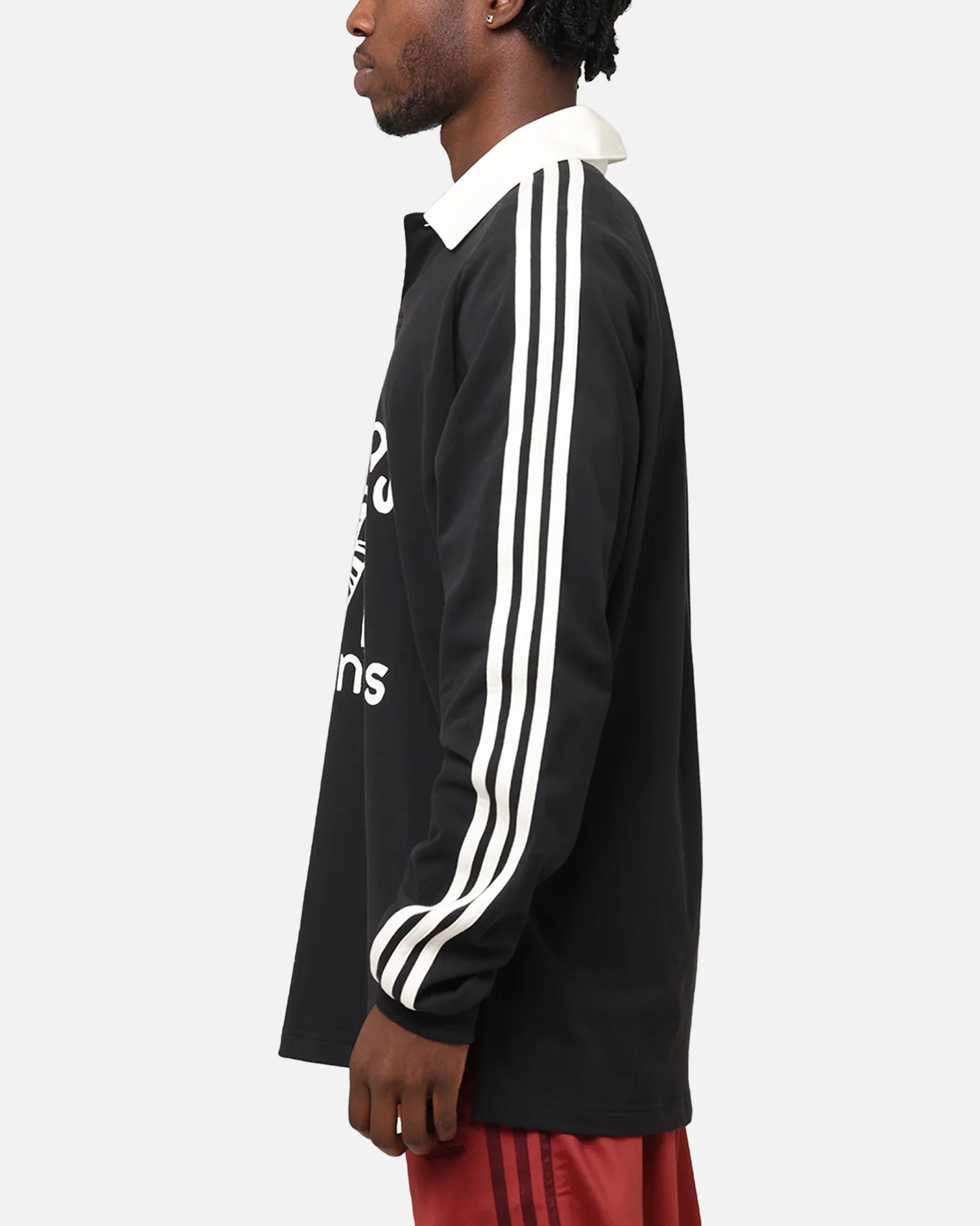Adidas Rugby Polo Shirt Black - Image 5