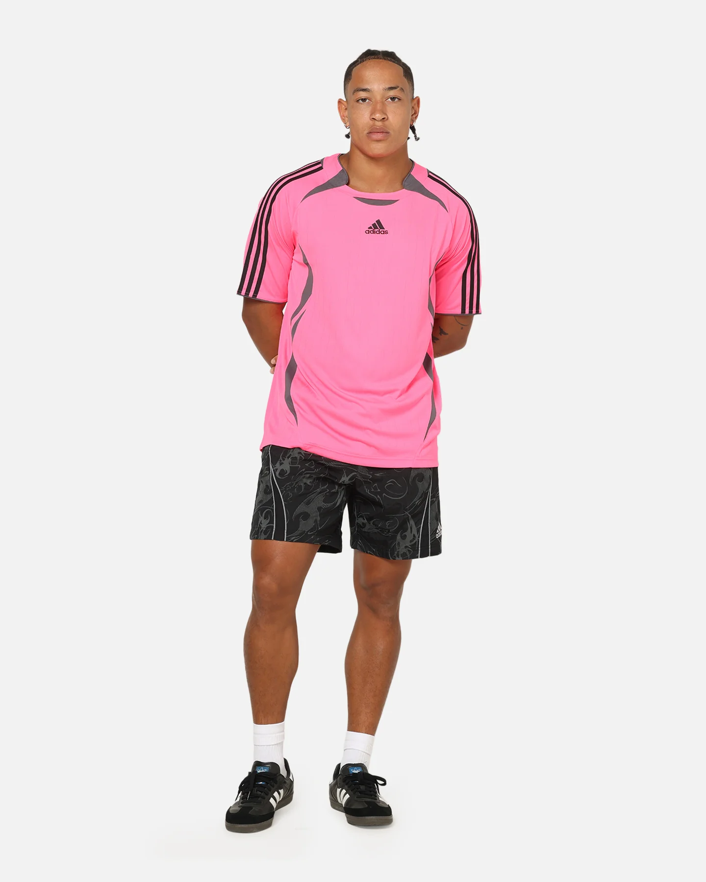 Adidas Teamgeist T-Shirt Black/Lucid Pink - Image 2