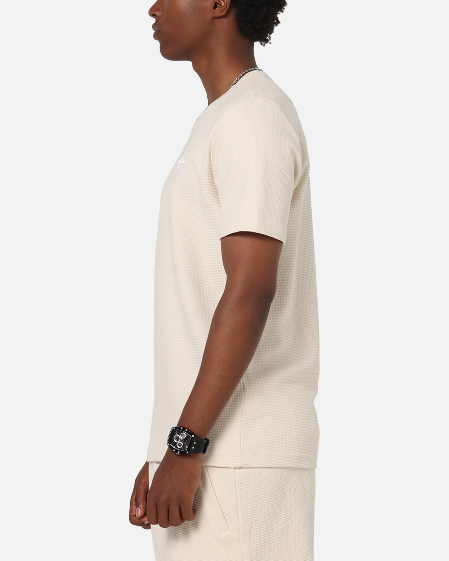 Adidas Trefoil Essentials Waffle T-Shirt Wonder White - Image 5