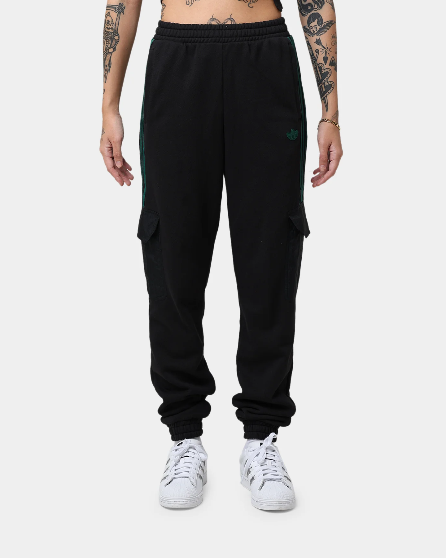 Adidas Women's Cargo Pants Black - Image 3