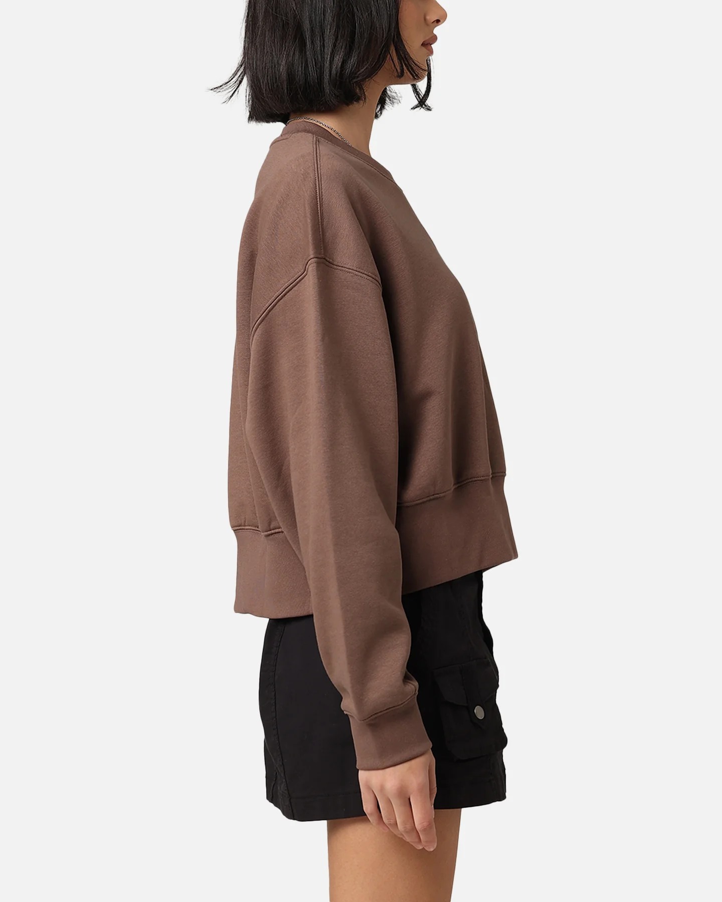 Adidas Women's Essentials Crewneck Sweatshirt Earth Strata - Image 4