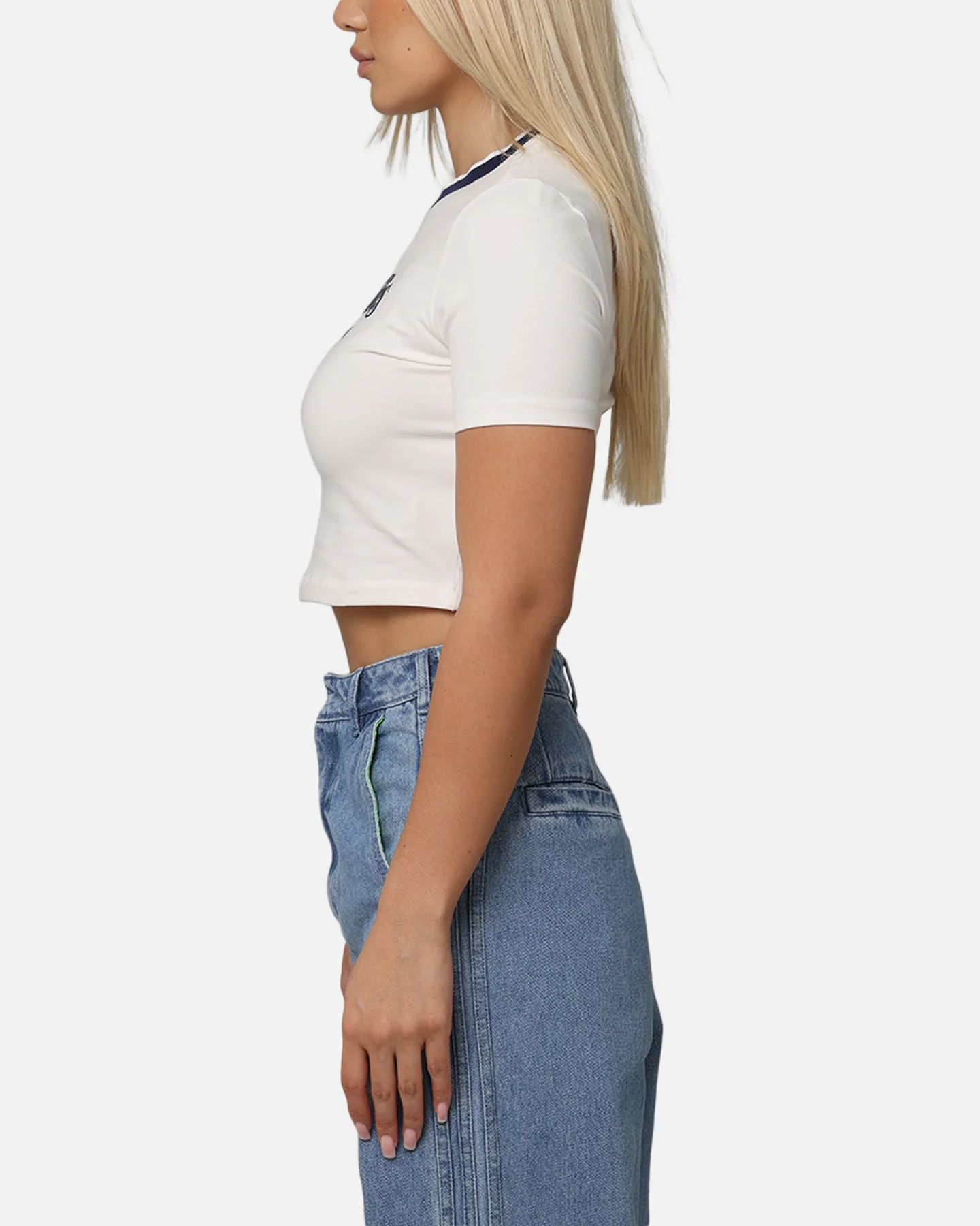 Adidas Women's Graphic Baby T-Shirt Cloud White - Image 5