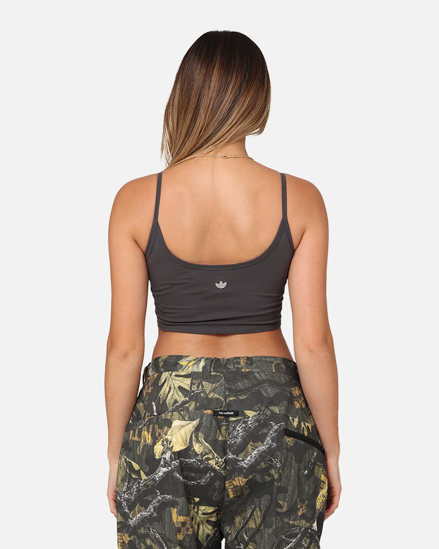 Adidas Women's Large Trefoil Bra Top Grey Six - Image 4