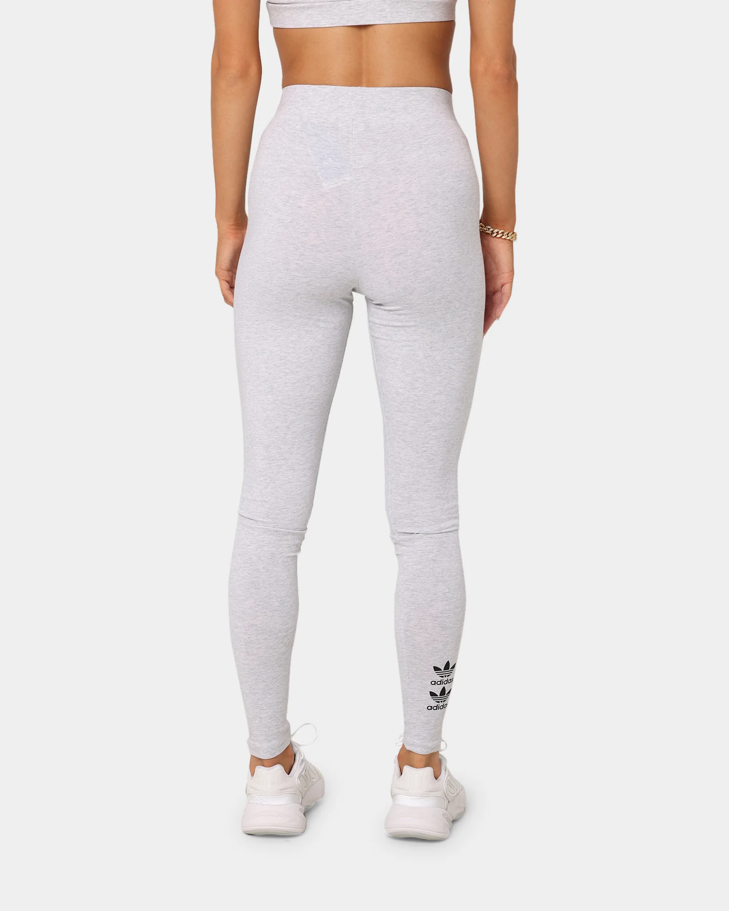 Adidas Women's Logo Play Leggings Light Marle - Image 4