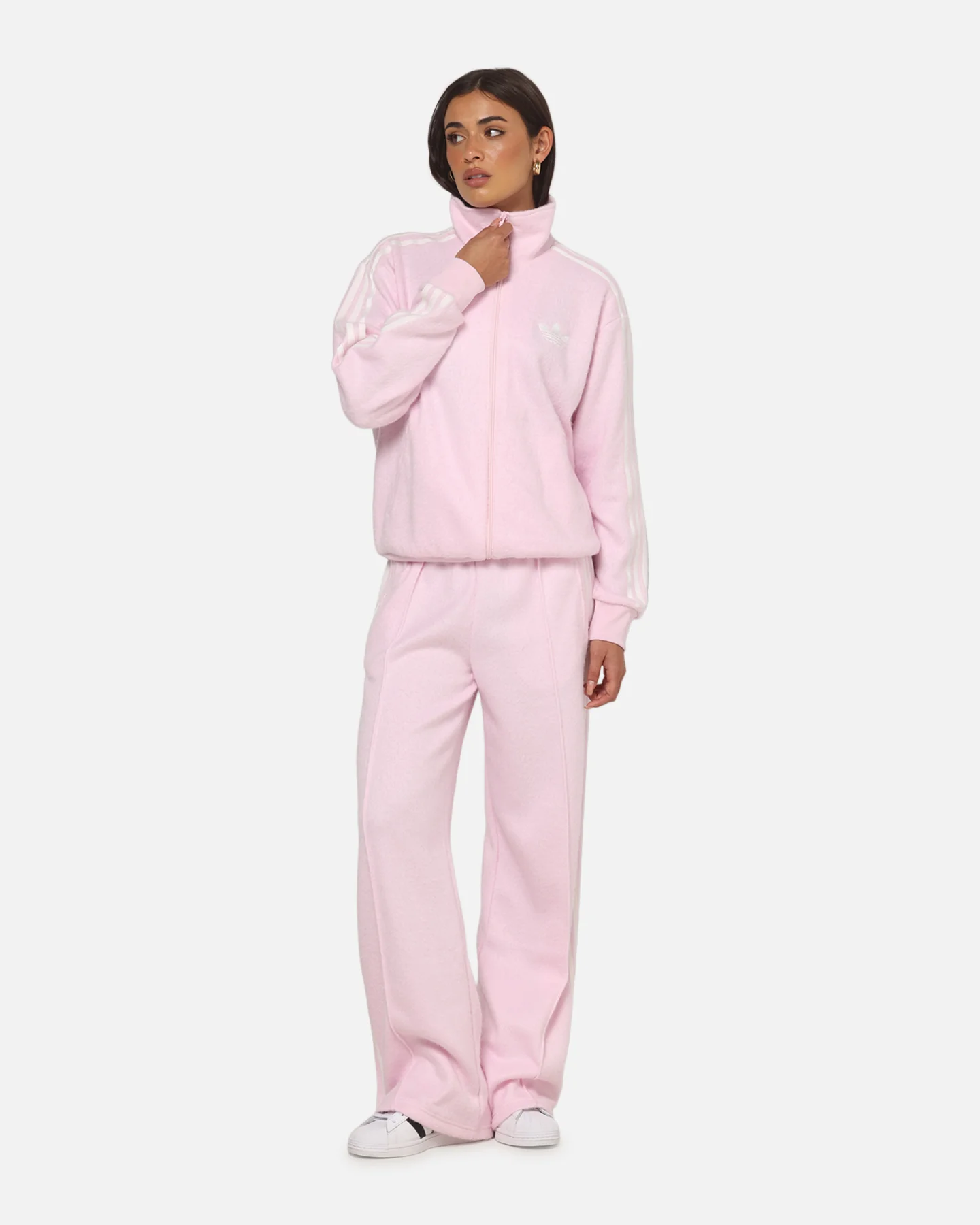 Adidas Women's Mohair Firebird Track Pants Clear Pink - Image 2
