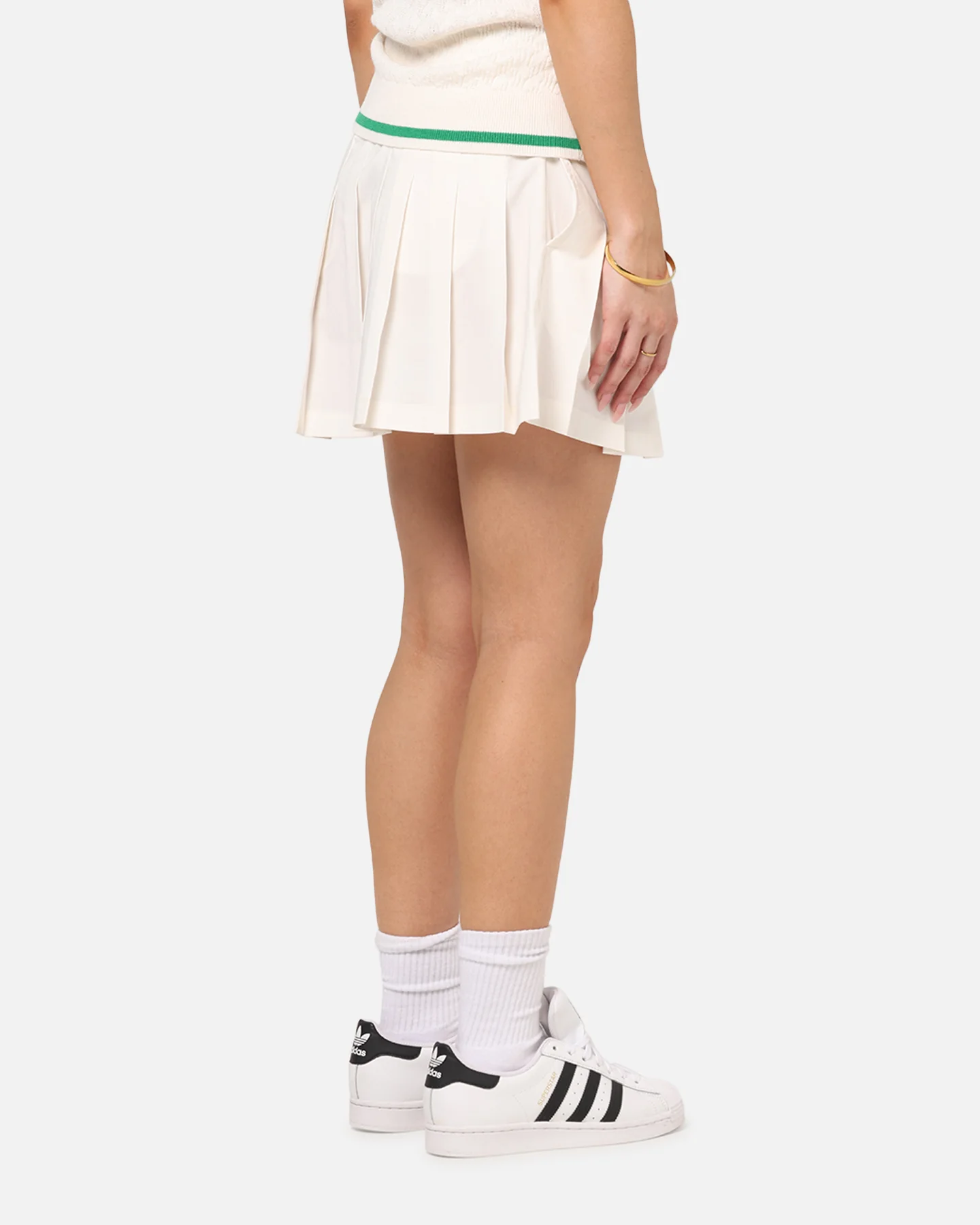 Adidas Women's Originals Pleated Skort Chalk White - Image 5