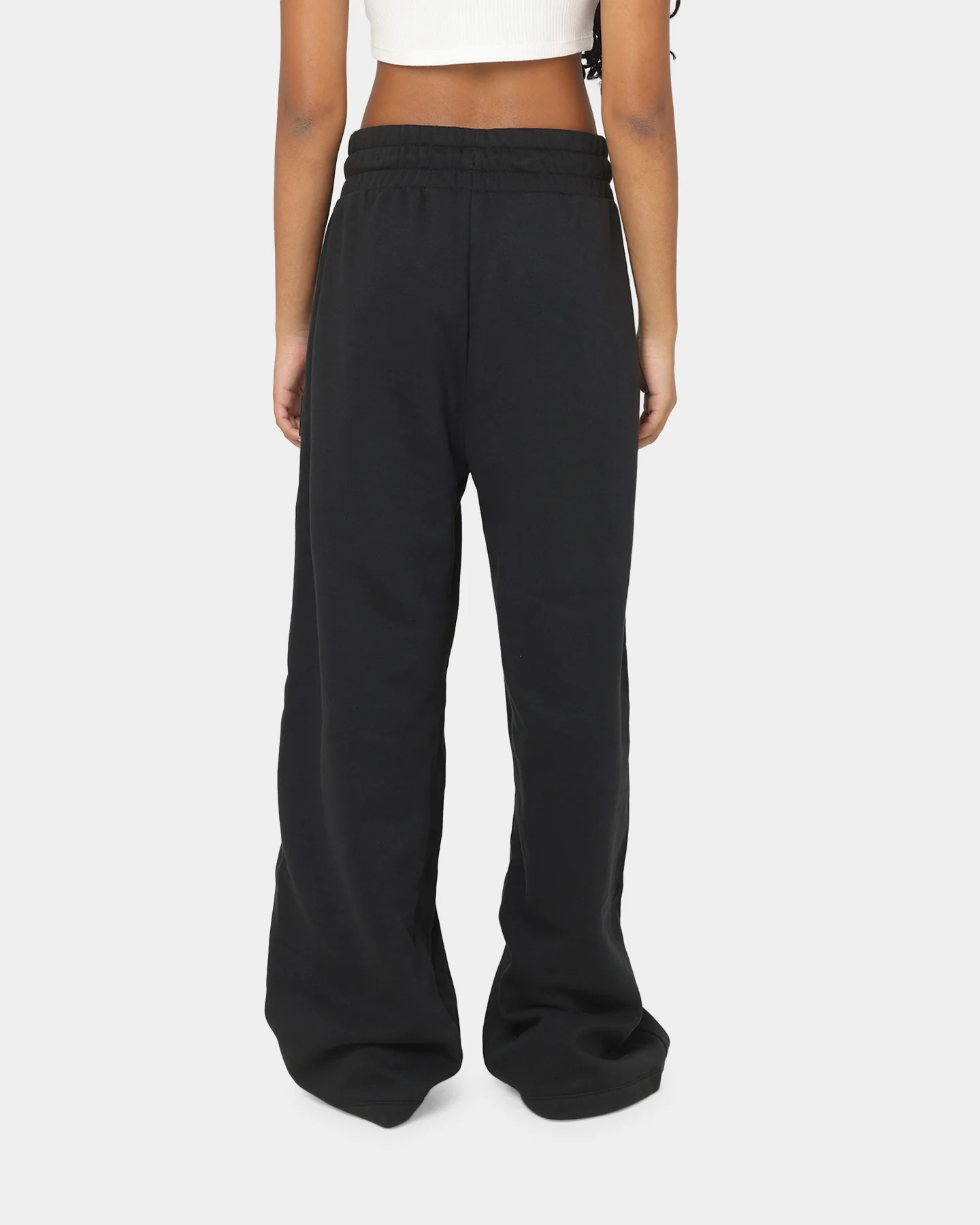 Adidas Women's Studio Lounge Fleece Track Pants Black - Image 4