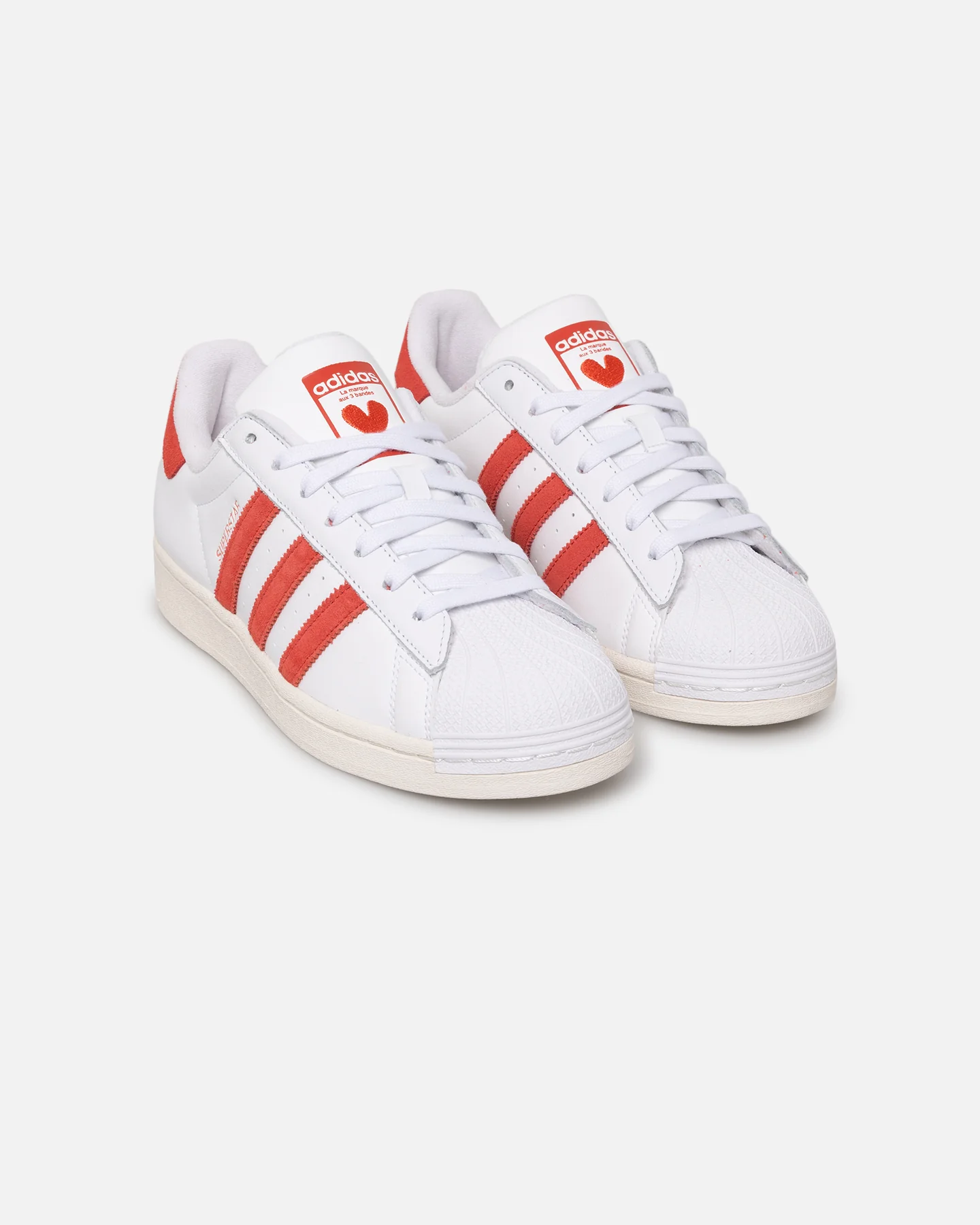 Adidas Women's Superstar White/Red - Image 2