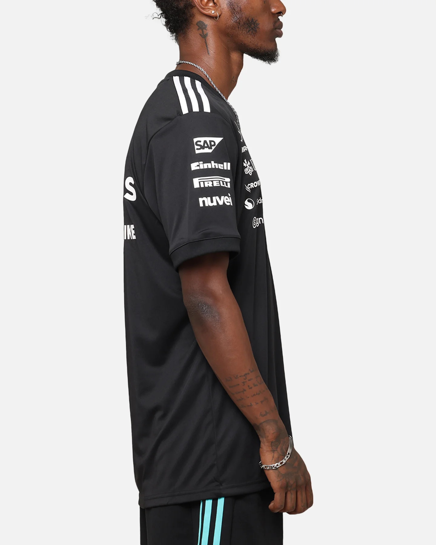 adidas x Mercedes-AMG PETRONAS Formula One F1 2025 Team Driver T-Shirt Black - Image 5