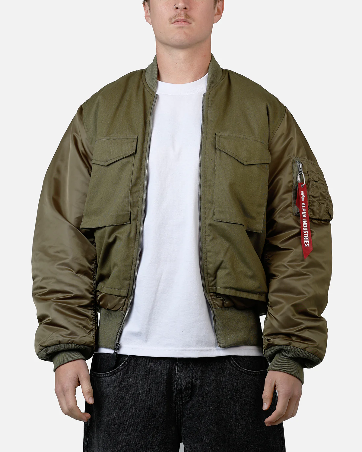 Alpha Industries MA-1 Mixed Cotton Jacket Green - Image 6