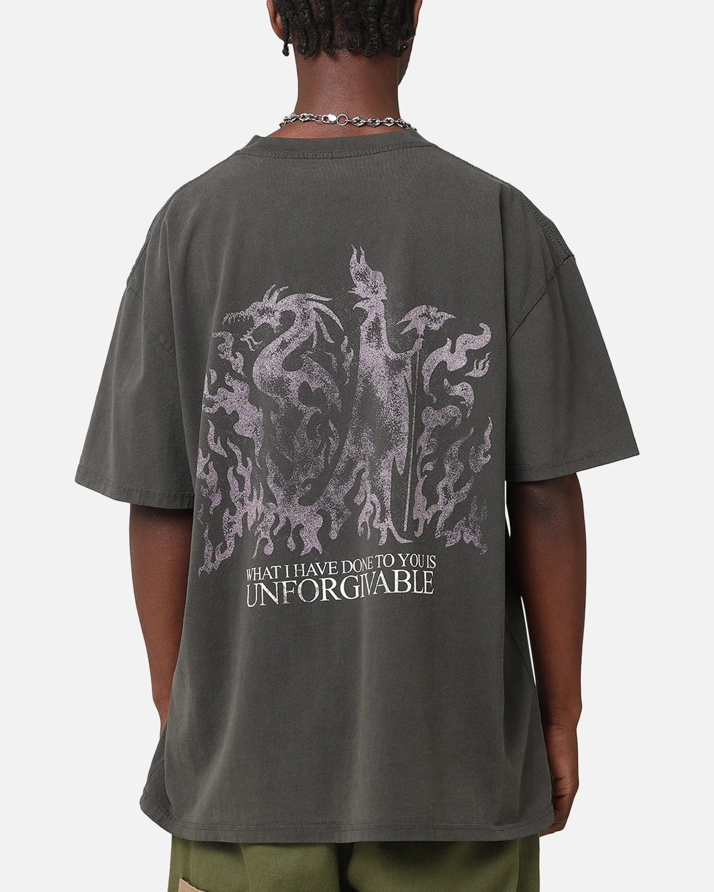 American Thrift Disney Maleficent Heavy T-Shirt Black Wash - Image 2
