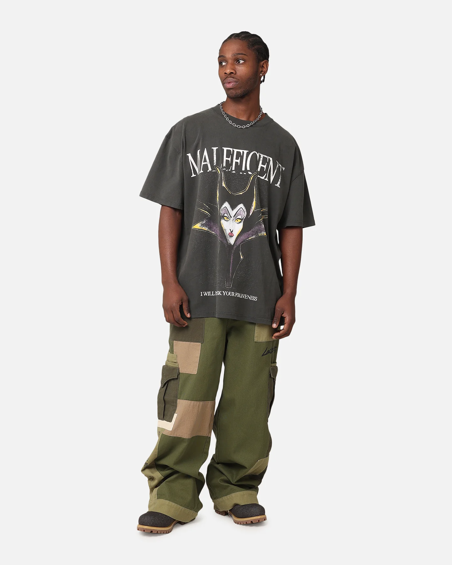 American Thrift Disney Maleficent Heavy T-Shirt Black Wash - Image 3