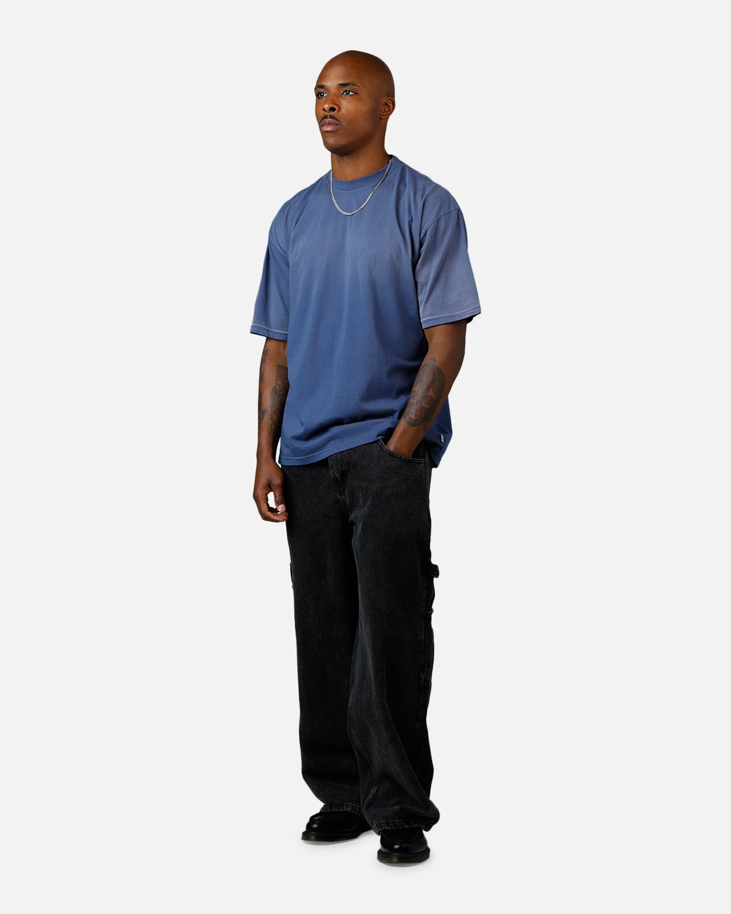American Thrift Short Sleeve T-Shirt Washed Blue - Image 3