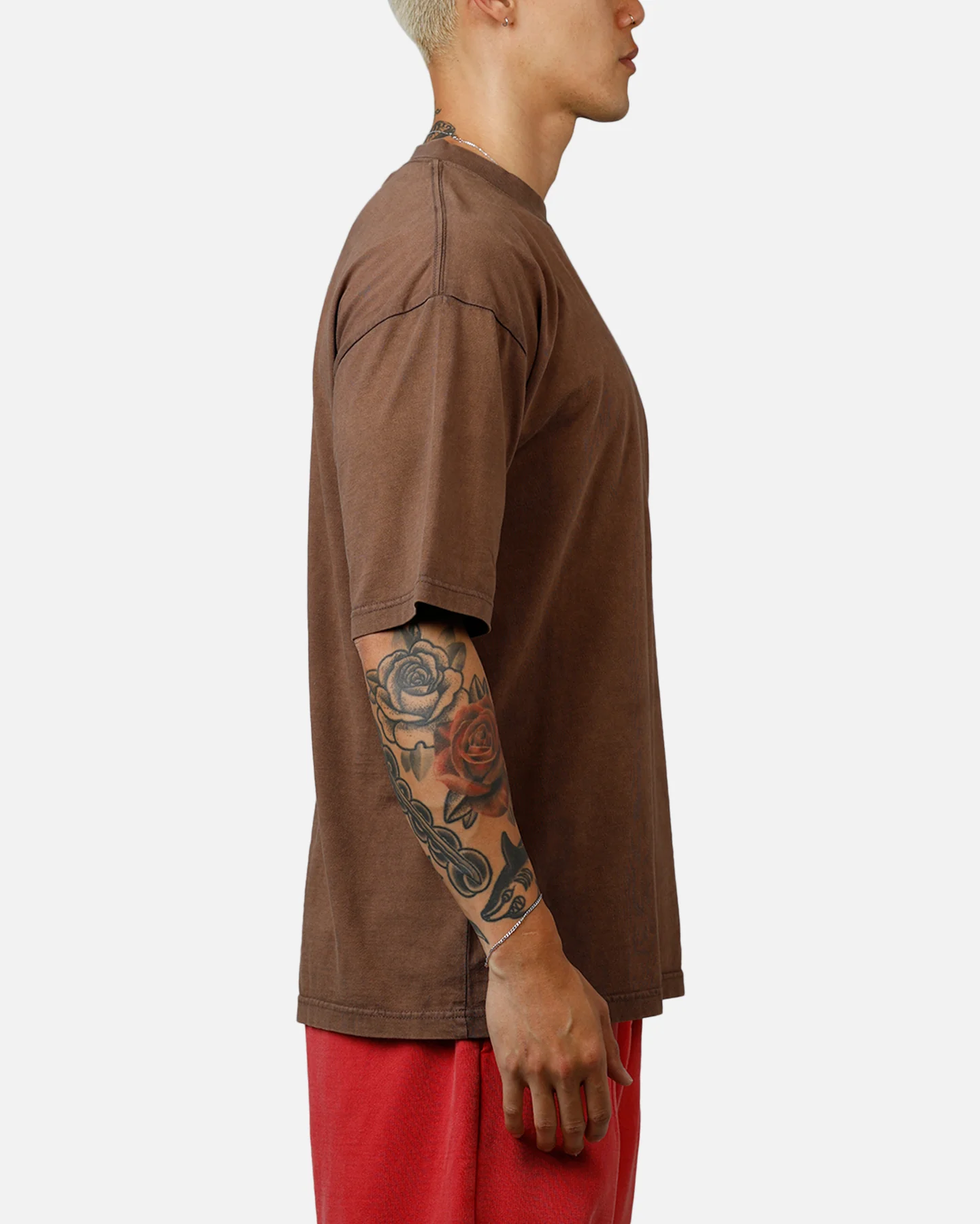 American Thrift Short Sleeve T-Shirt Washed Brown - Image 4
