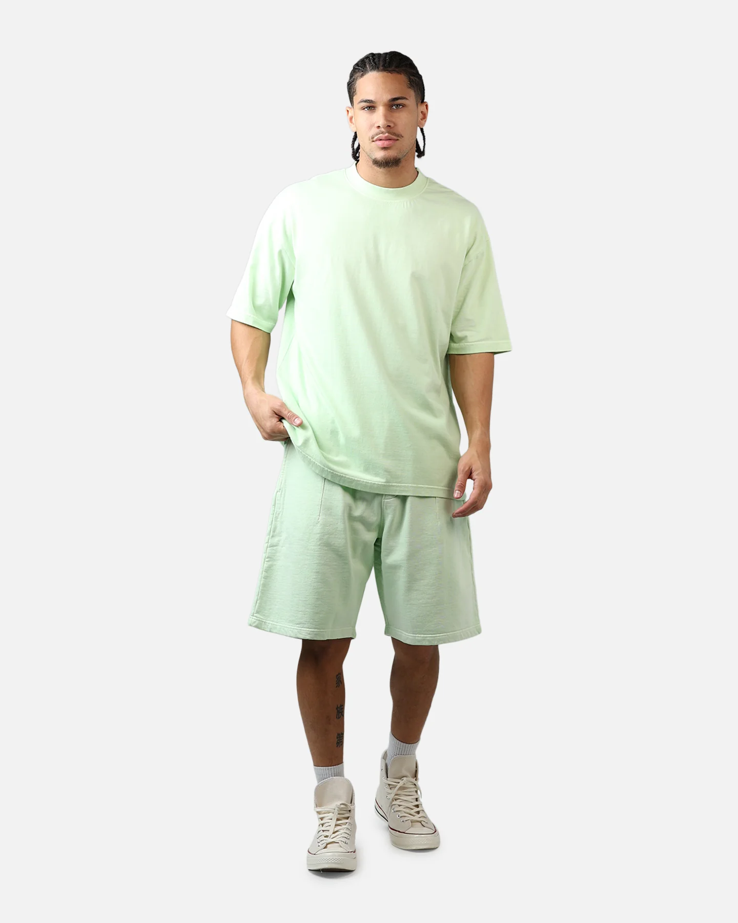 American Thrift Short Sleeve T-Shirt Washed Lime - Image 3