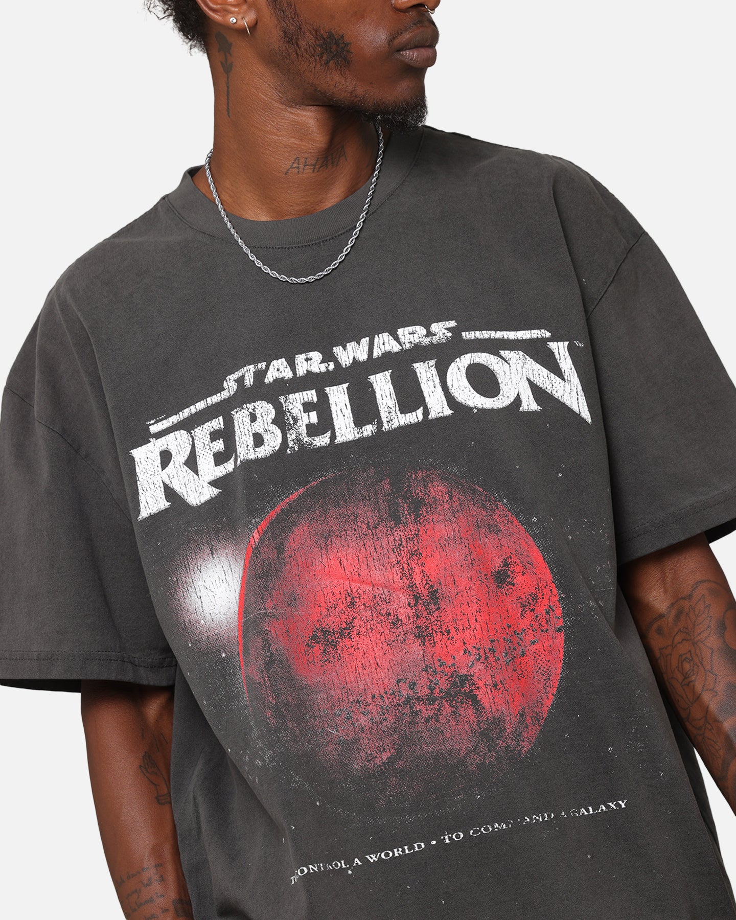 American Thrift Star Wars Battlefront Rebellion Heavy T-Shirt Black - Image 7