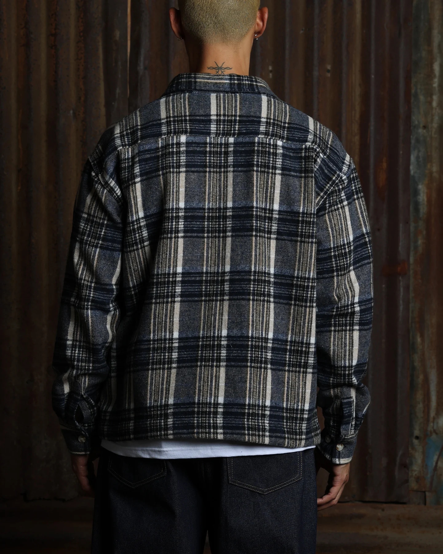American Thrift Utility Flannel Shirt Blue - Image 2