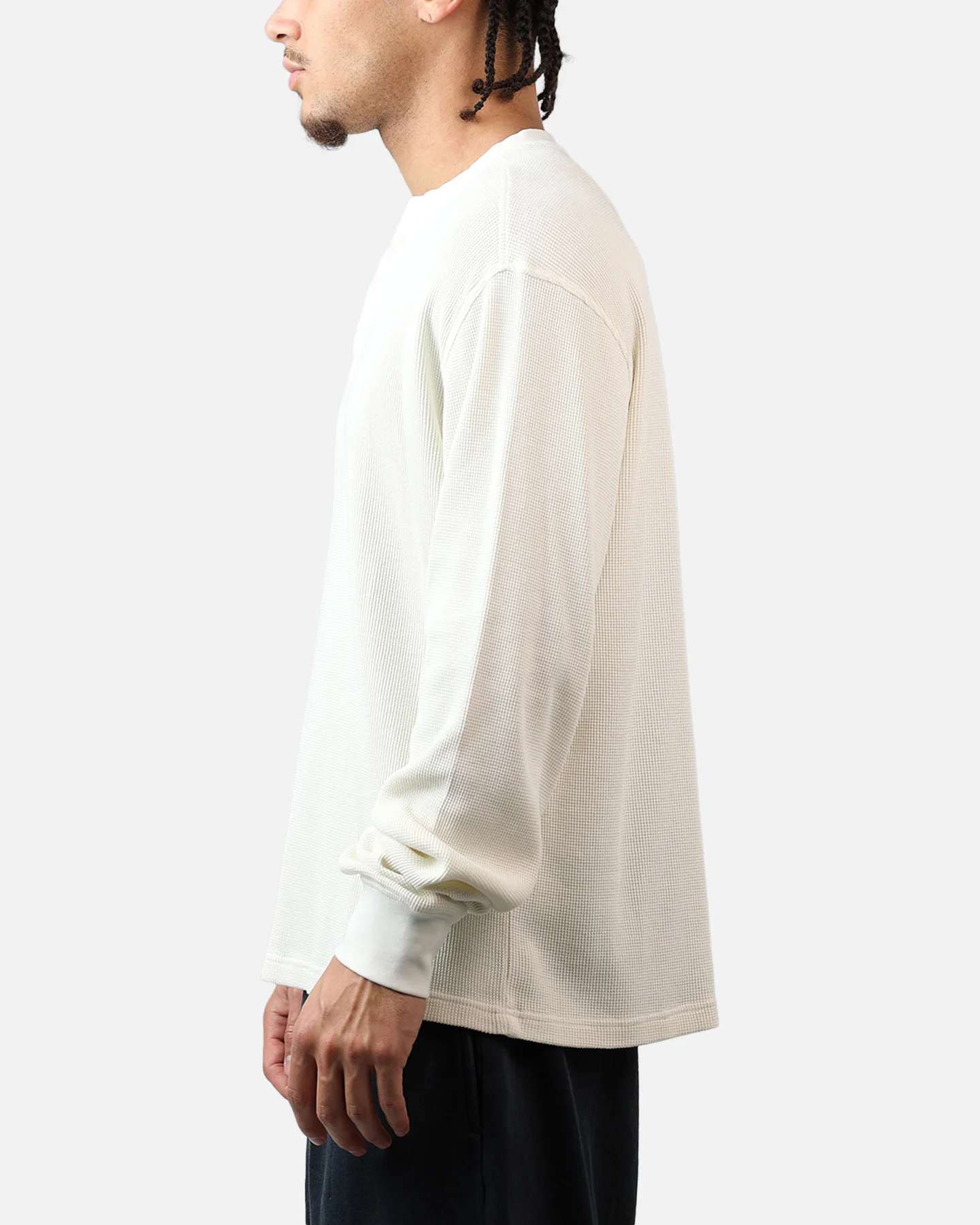American Thrift Waffle Henley Shirt Washed Stone - Image 5