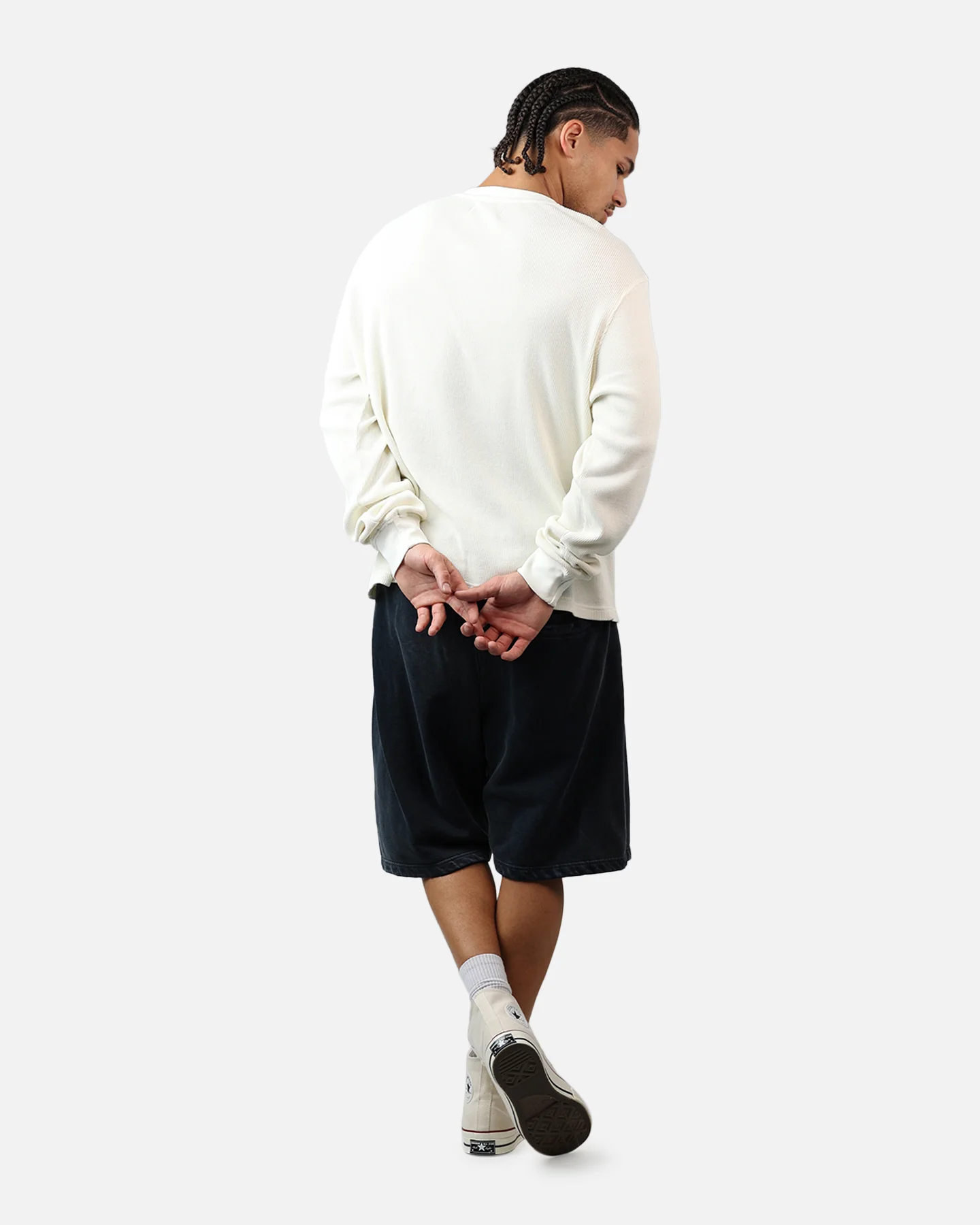 American Thrift Waffle Henley Shirt Washed Stone - Image 6