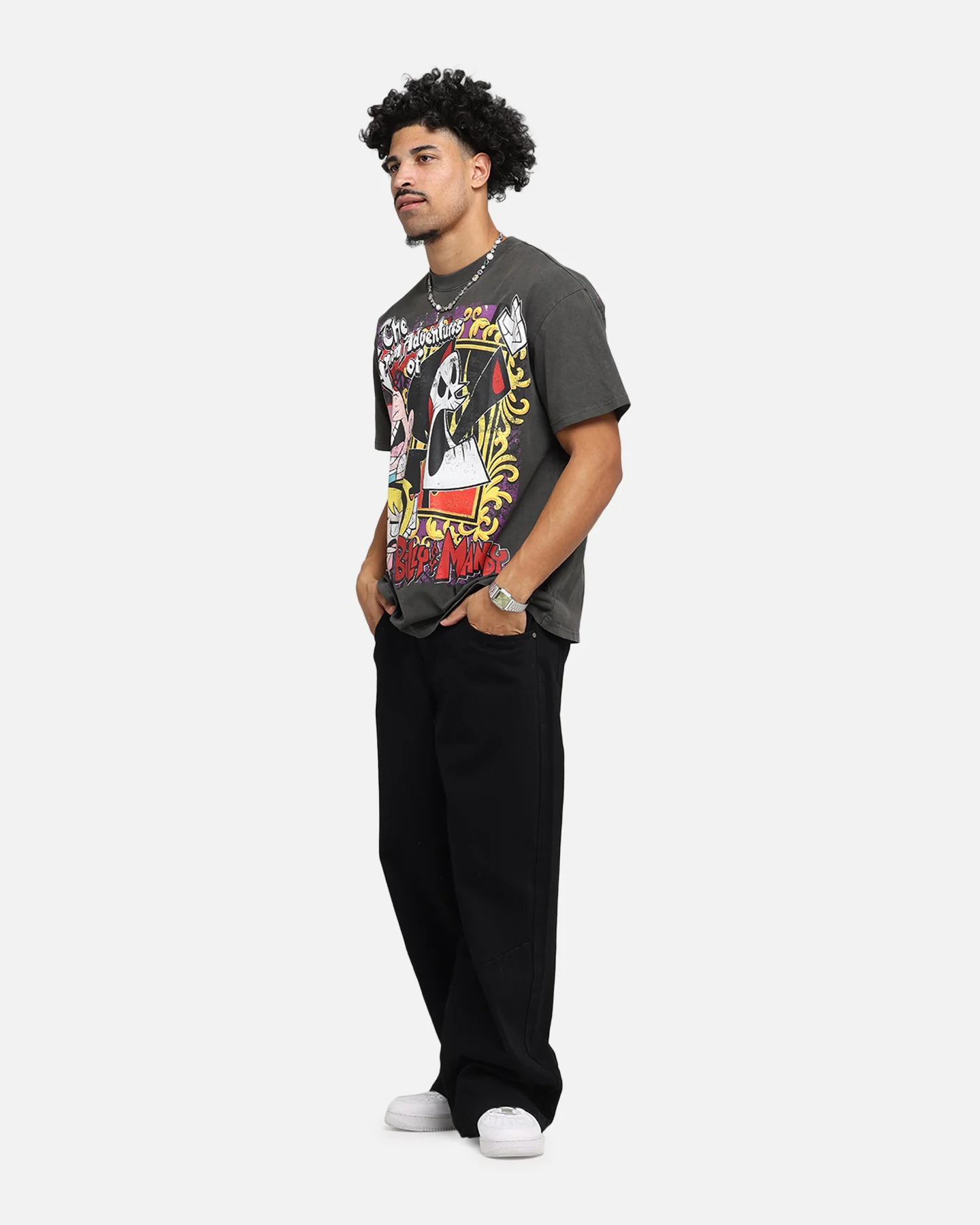 American Thrift X Cartoon Network Grim Adventures Heavy T-Shirt Black Wash - Image 4