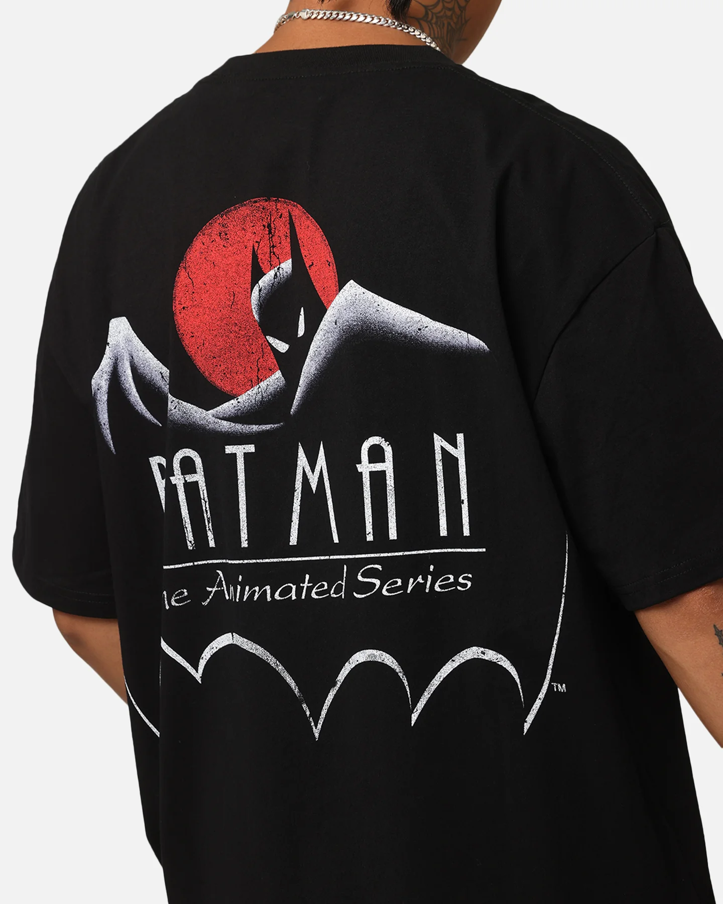 American Thrift X DC 1992 Batman And Robin Heavy T-Shirt Black - Image 8