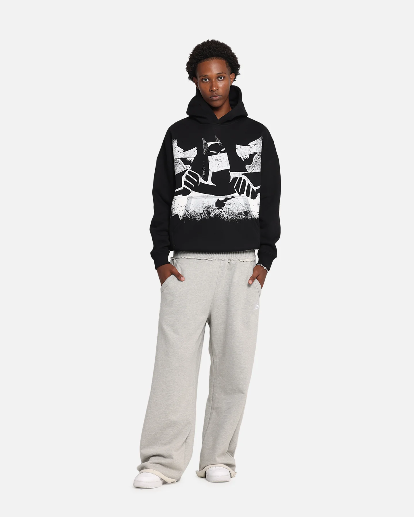 American Thrift X DC Batman The Animated Premium Hoodie Black - Image 3