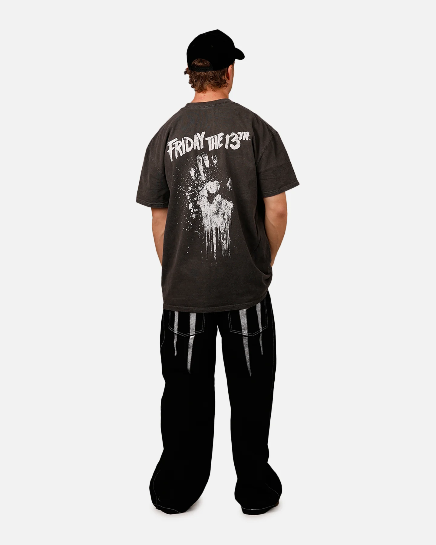 American Thrift X Friday The 13th 'Horror Classics' 13th Classic Heavy T-Shirt Black Wash - Image 6