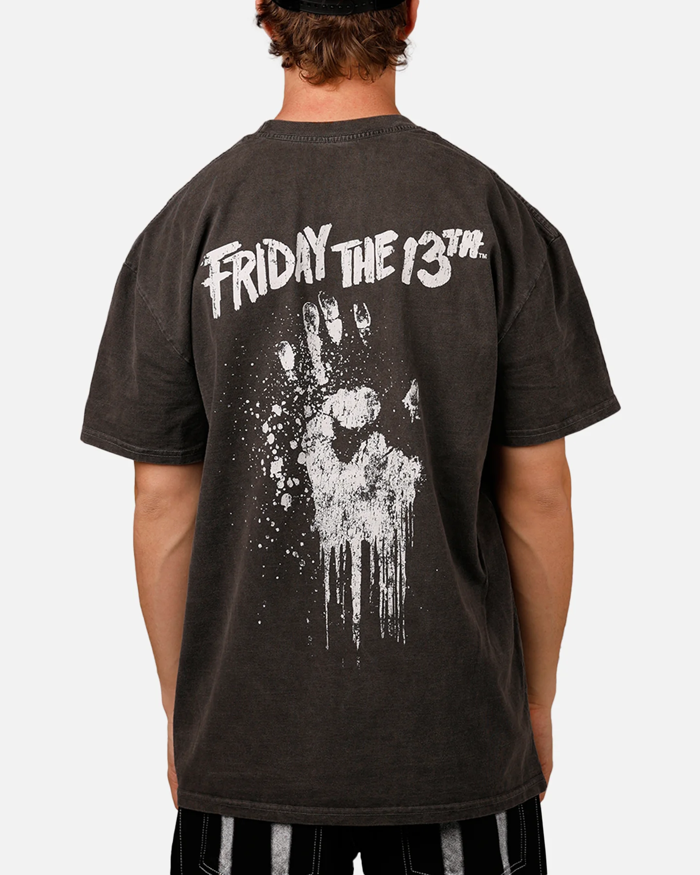 American Thrift X Friday The 13th 'Horror Classics' 13th Classic Heavyweight T-Shirt Black Wash - Image 3