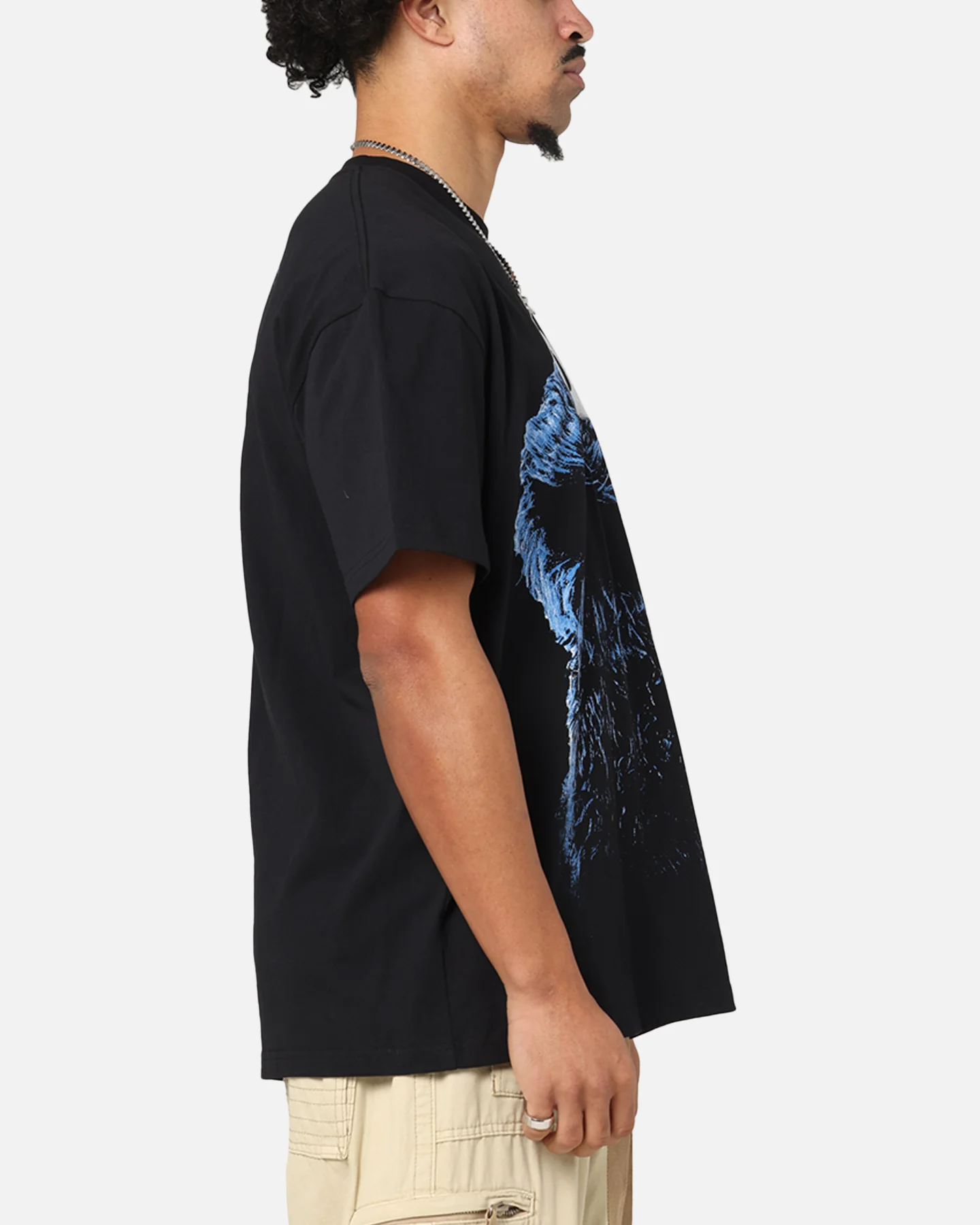 American Thrift X Sesame Street Cookie Monster Grail Heavy T-Shirt Black - Image 5