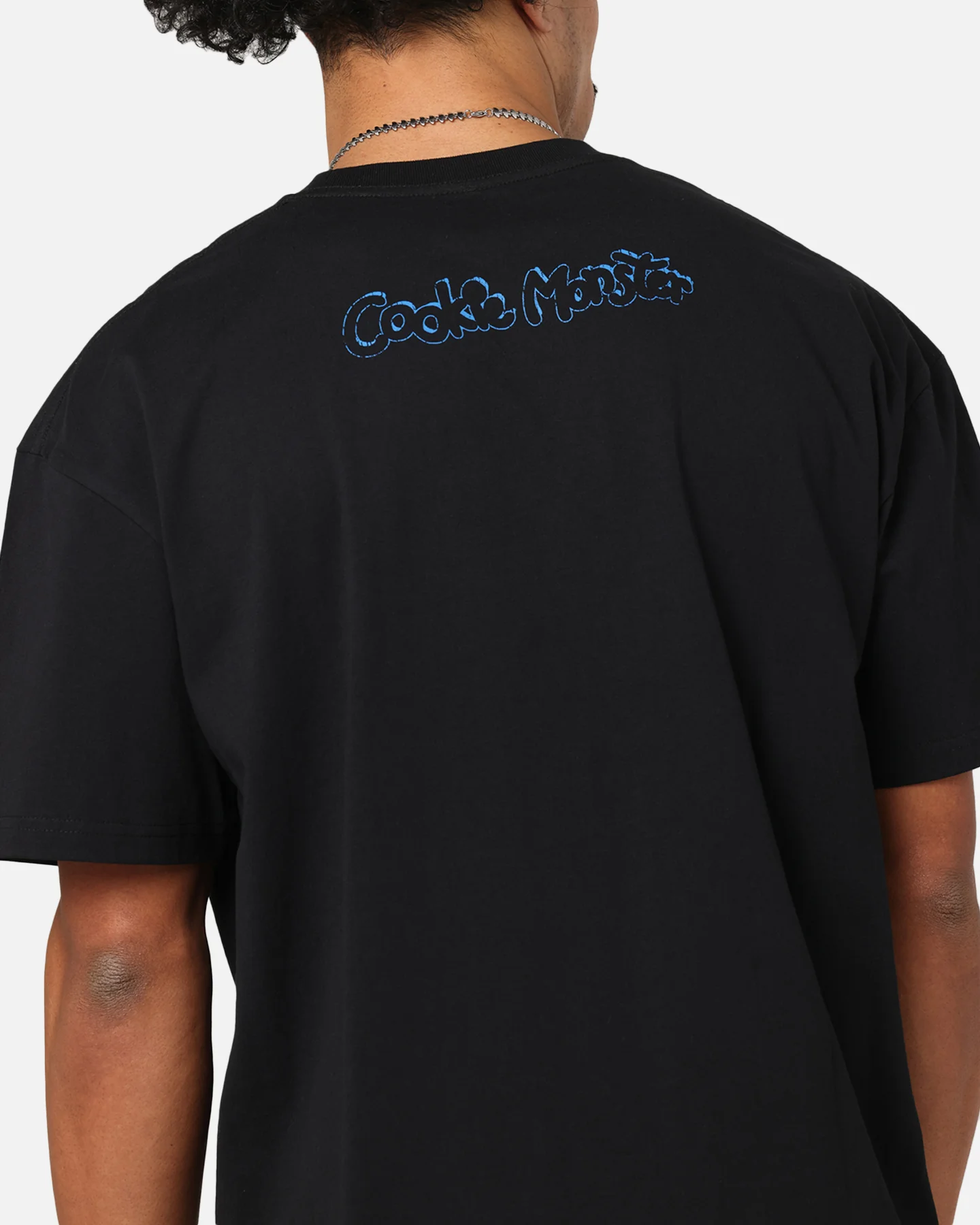 American Thrift X Sesame Street Cookie Monster Grail Heavy T-Shirt Black - Image 8
