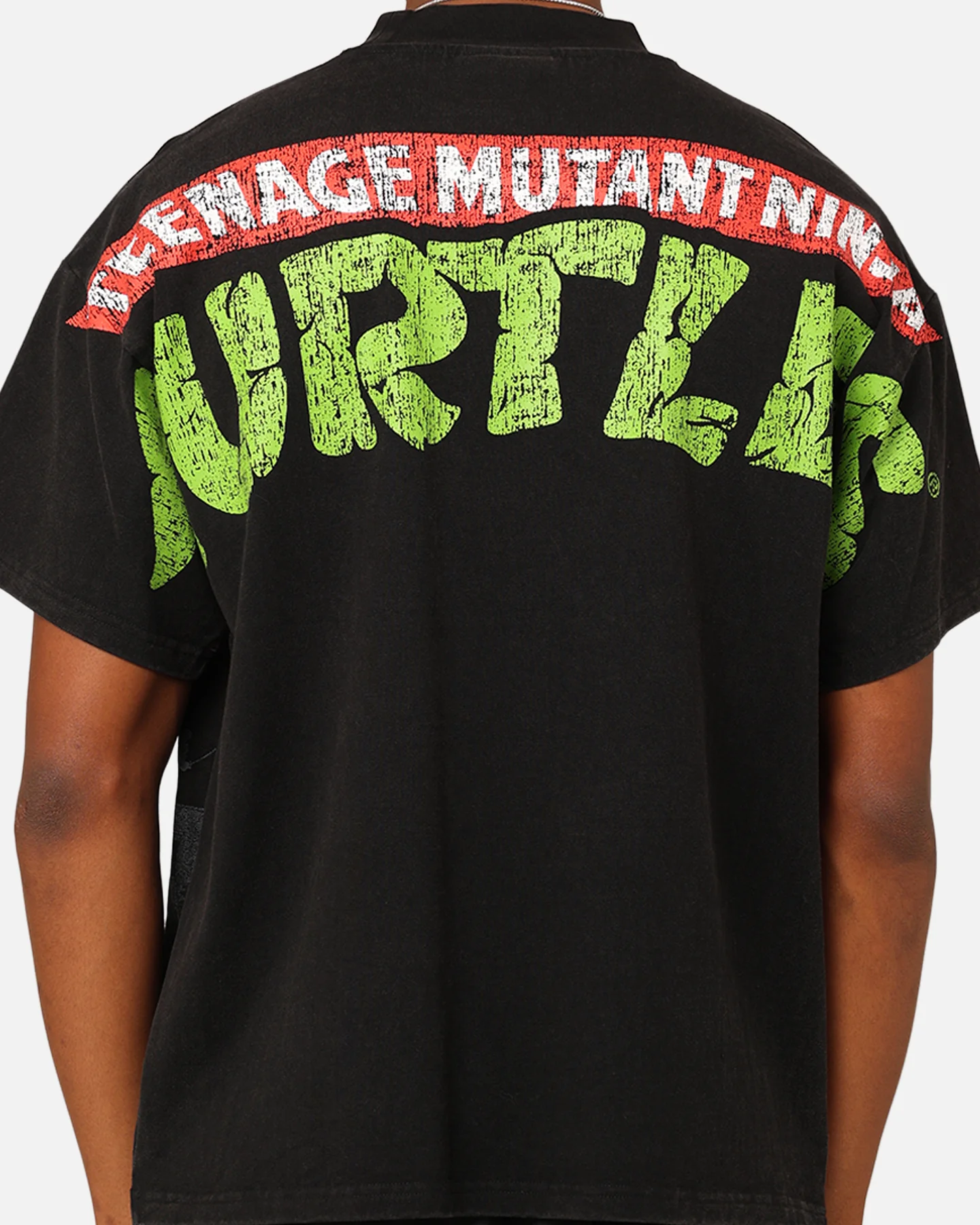 American Thrift X Teenage Mutant Ninja Turtles Shredder Colossal T-Shirt Black Wash - Image 5