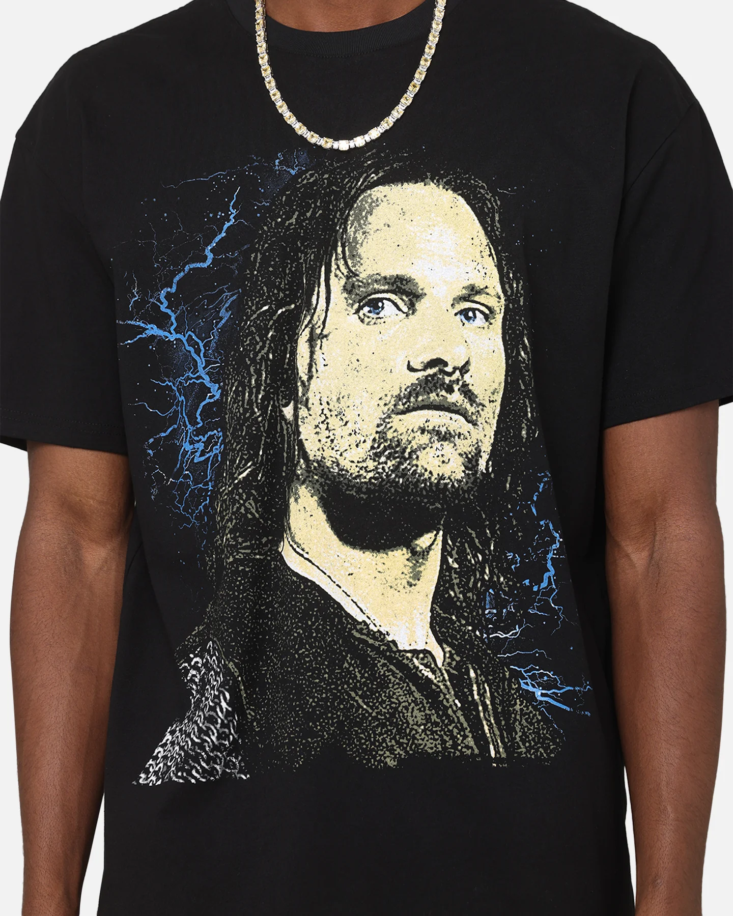 American Thrift X The Lord Of The Rings Aragorn Heavy T-Shirt Black - Image 7