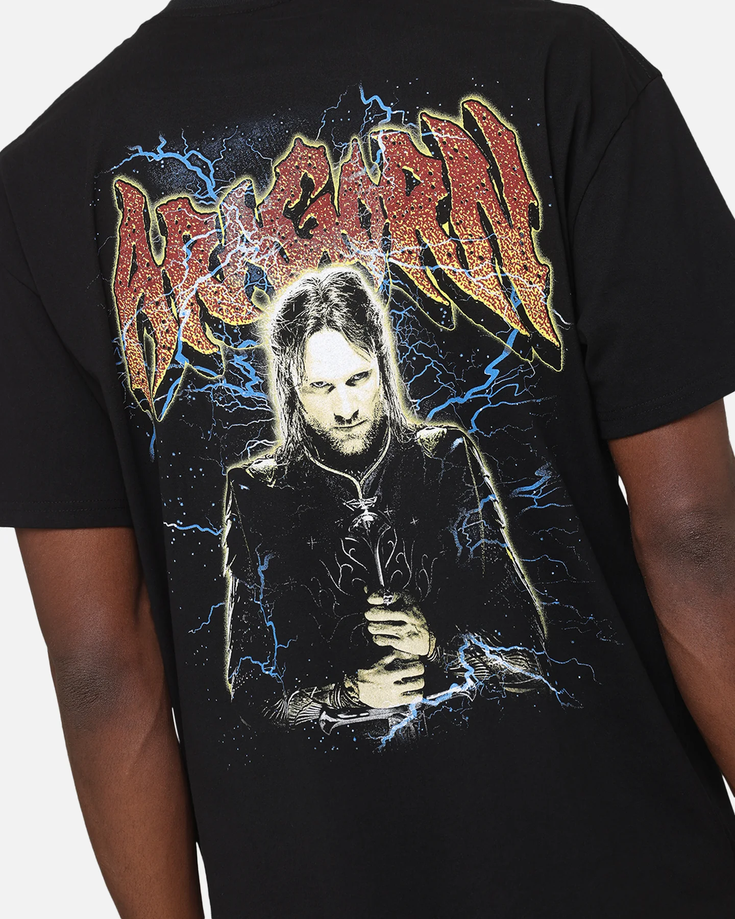 American Thrift X The Lord Of The Rings Aragorn Heavy T-Shirt Black - Image 8