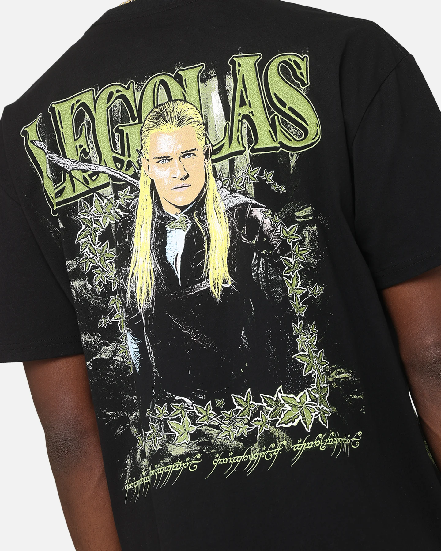 American Thrift X The Lord Of The Rings Legolas Heavy T-Shirt Black - Image 8