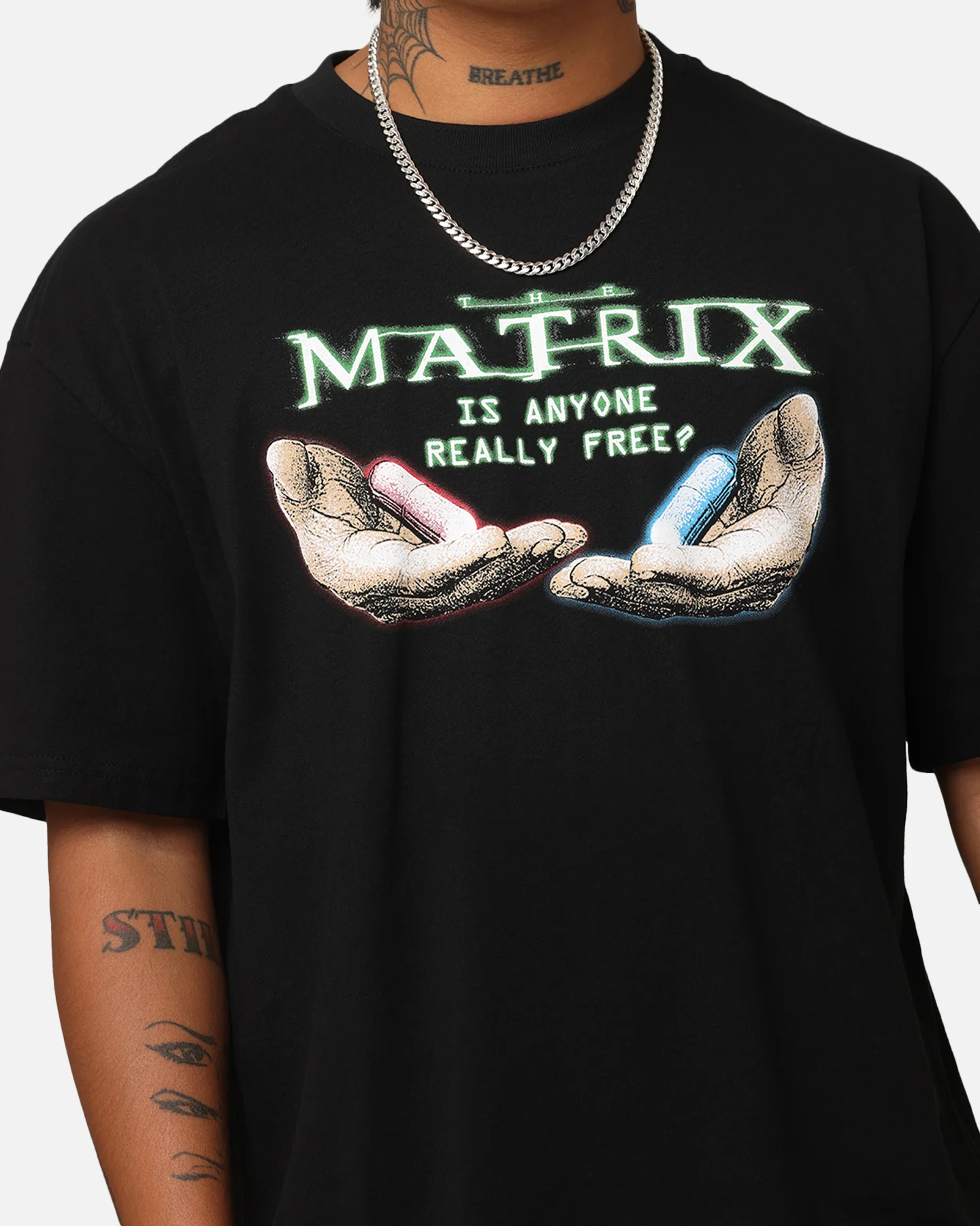 American Thrift X The Matrix Pills Heavy T-Shirt Black - Image 8