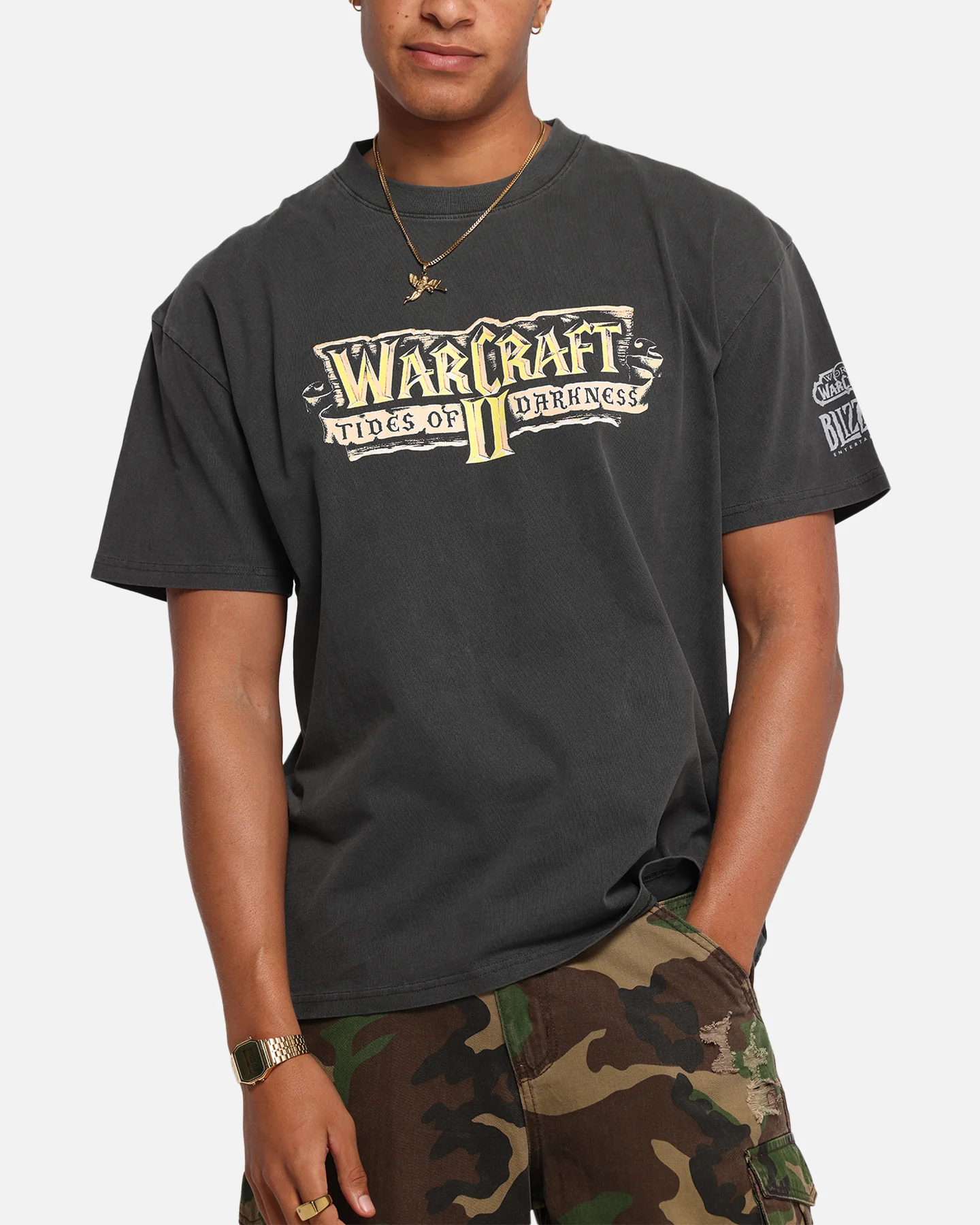 American Thrift X Warcraft II: Tides Of Darkness Heavy T-Shirt Black Wash - Image 7