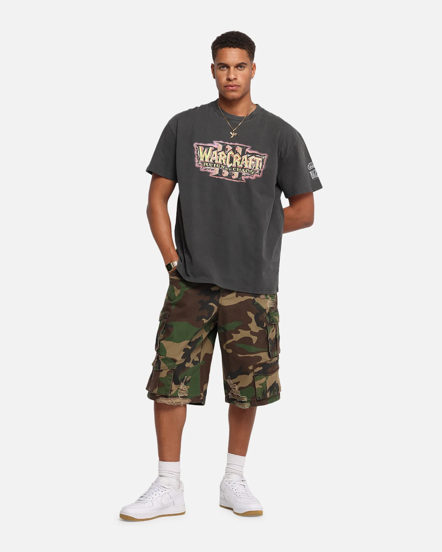 American Thrift X Warcraft: Reign Of Chaos Heavy T-Shirt Black Wash - Image 4